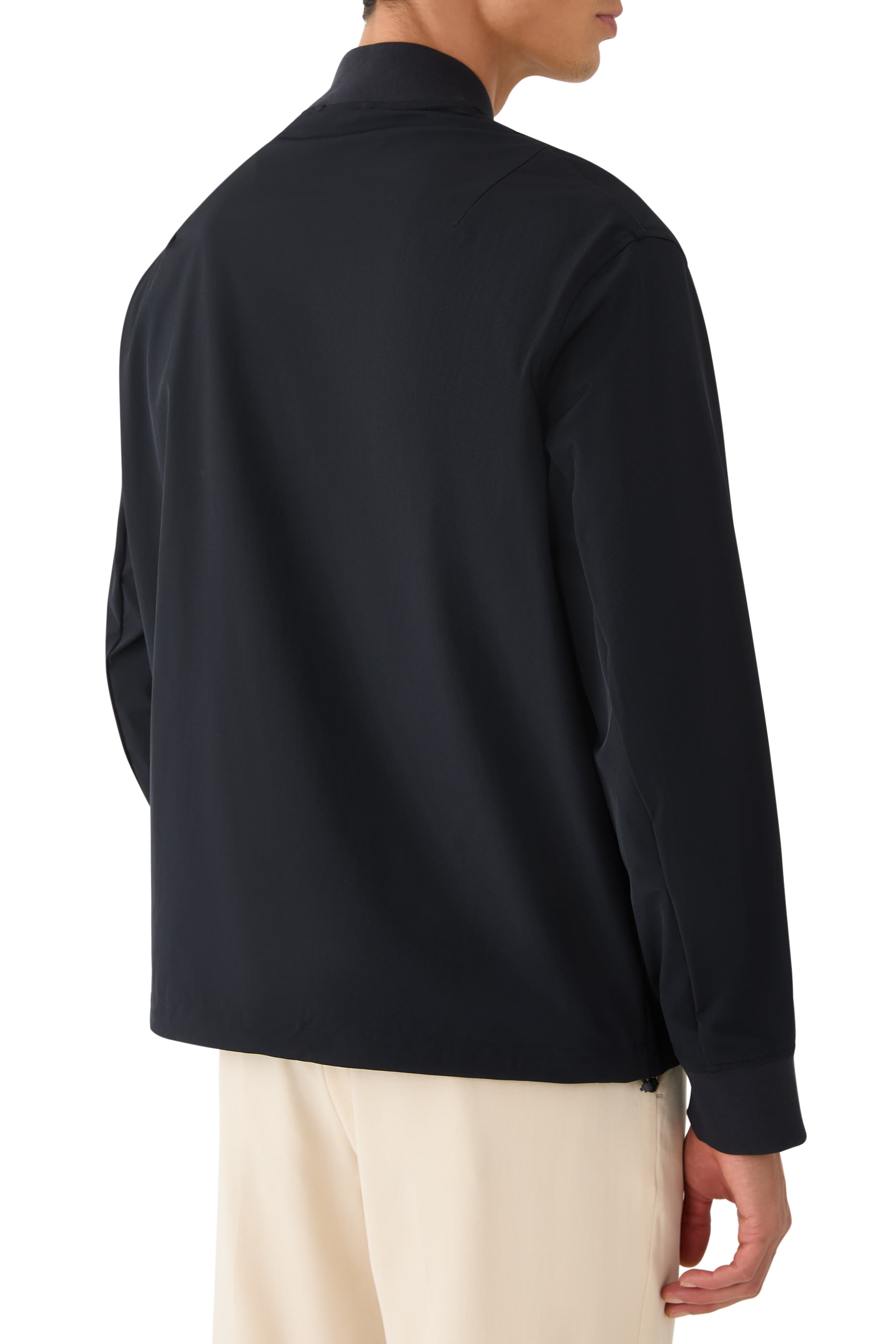 Marina Logo Buttoned Zipper Jacket