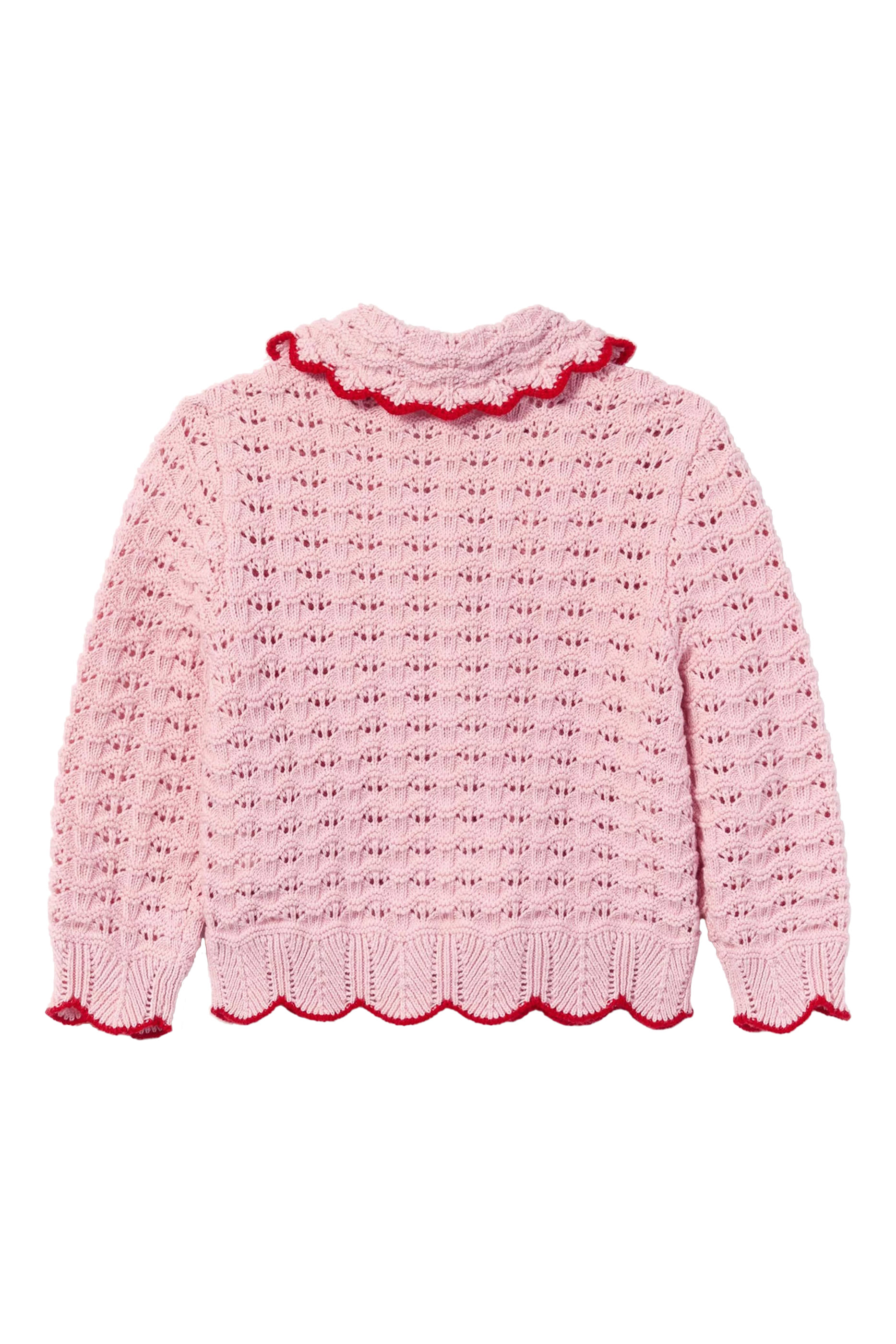 Kids Textured Heart Detail Cardigan