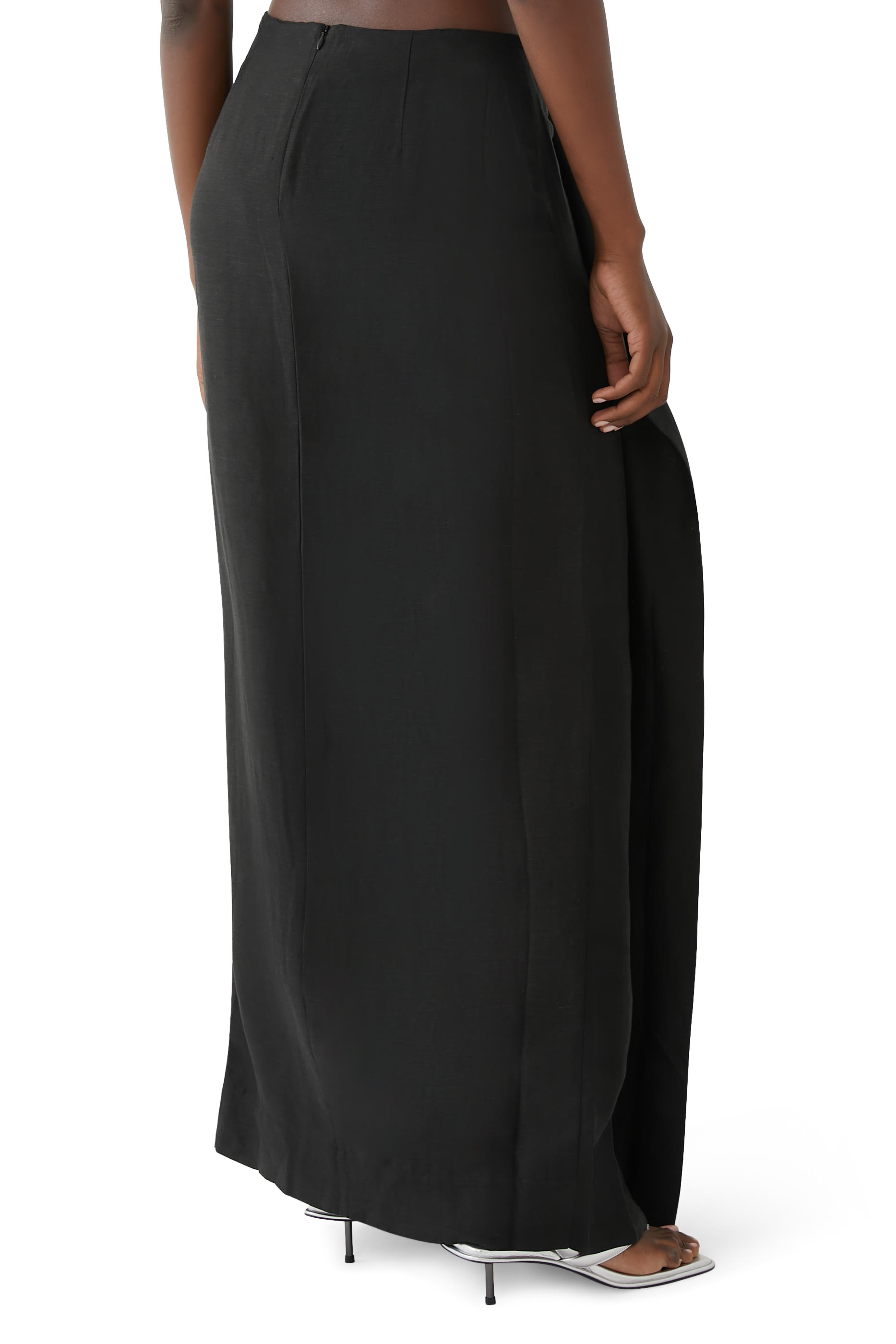 Bormio Linen Wrap Maxi Skirt