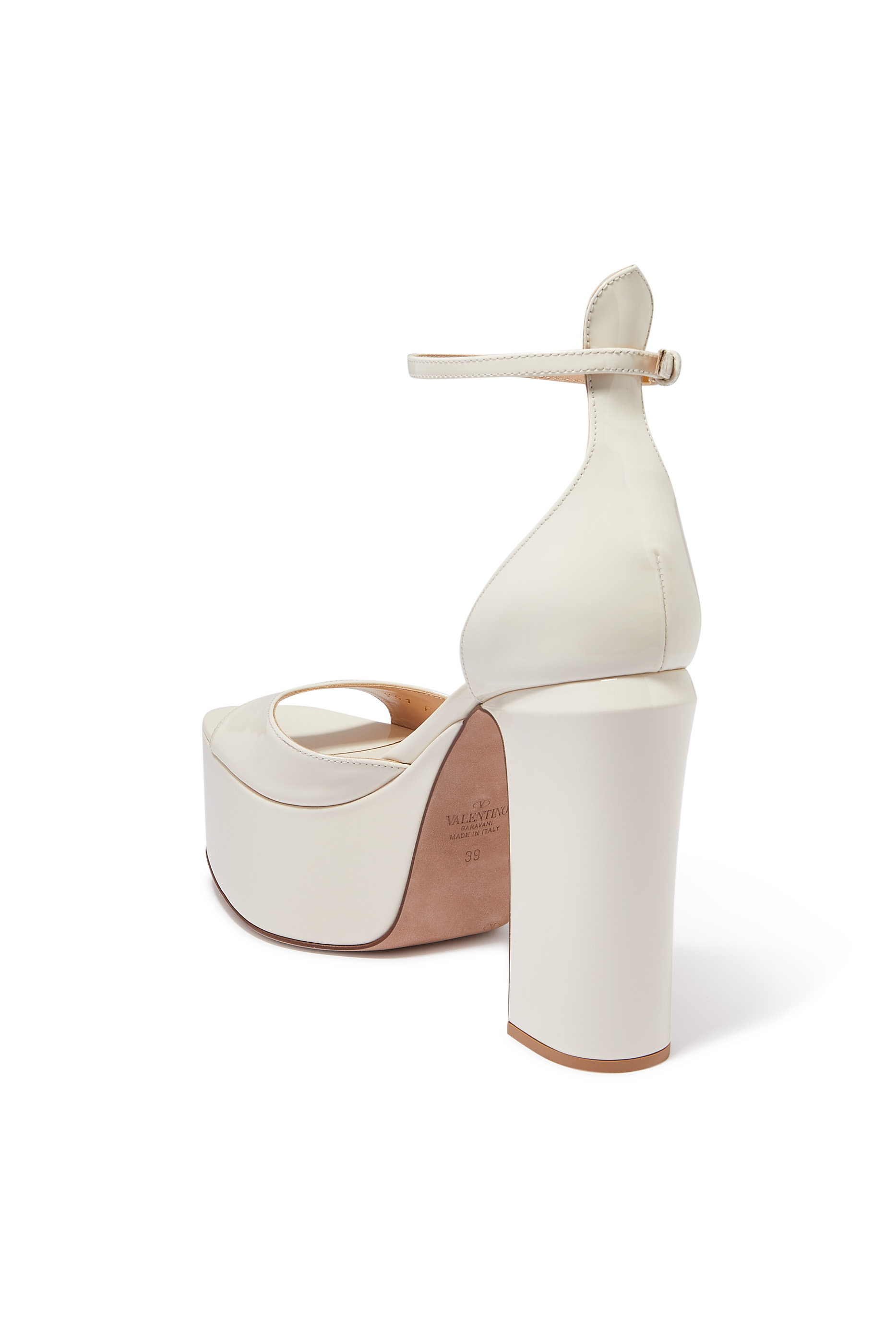 Valentino Garavani Tan Go 120 Leather Pumps