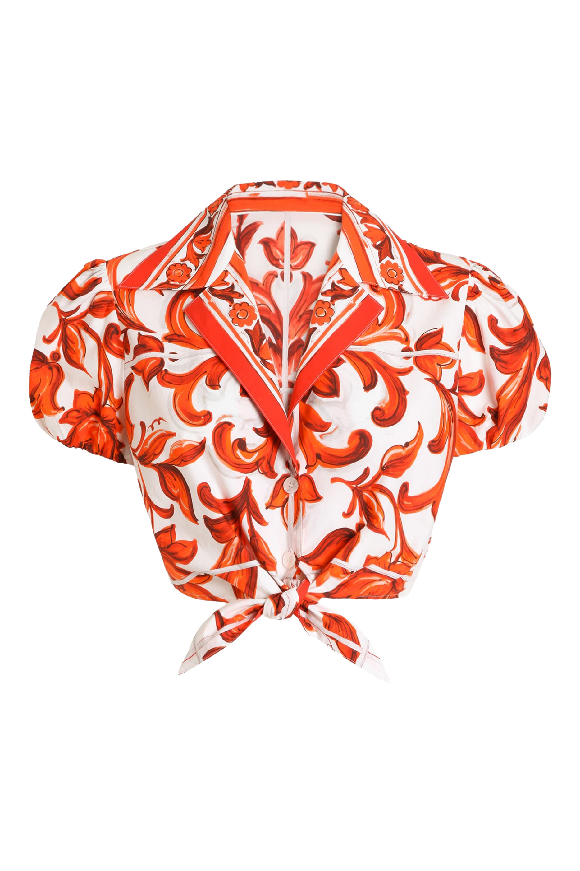Majolica-Print Poplin Shirt