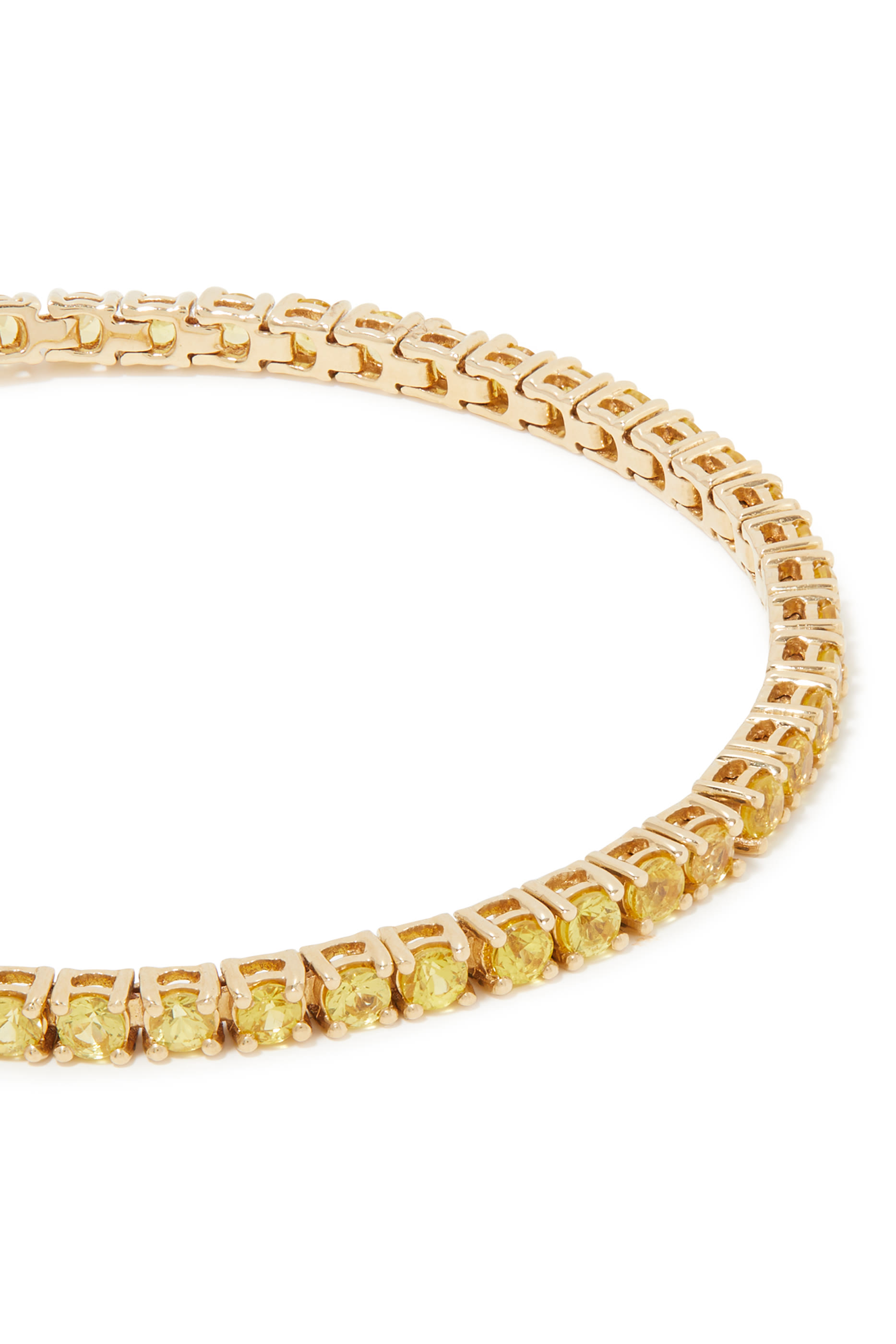 Thicc Yellow Sapphire Tennis Bracelet