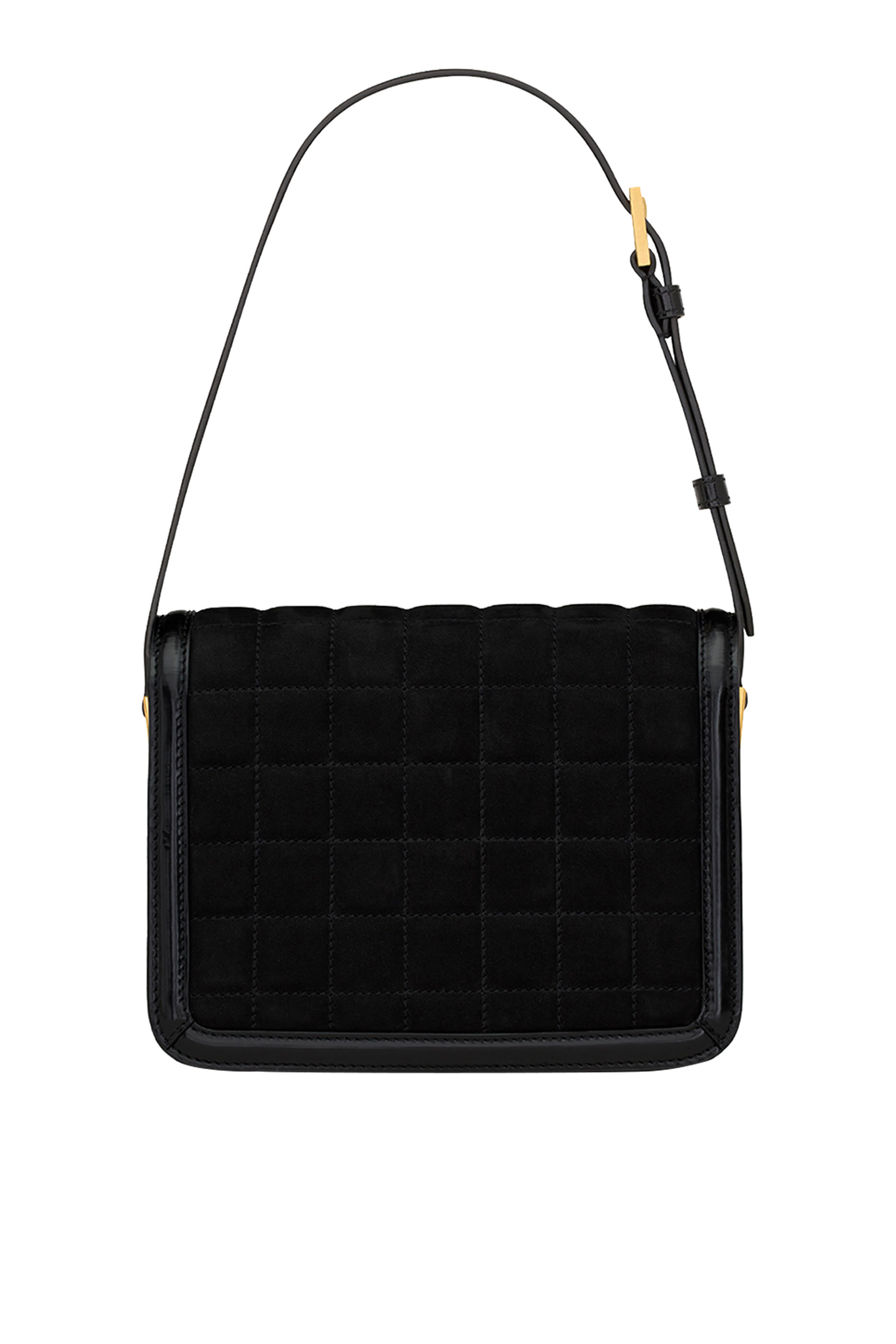 Small Solferino Quilted Suede Satchel