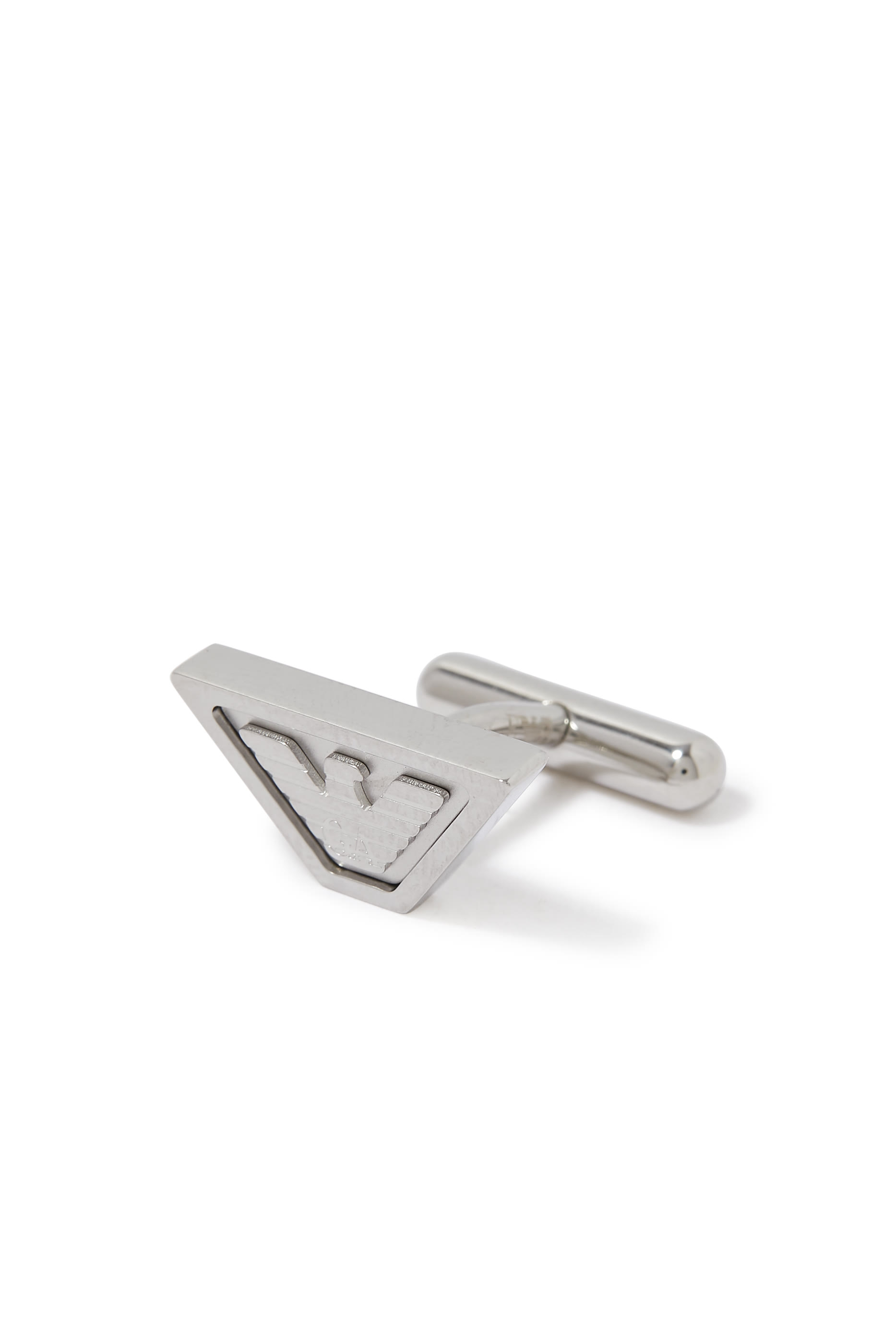 Eagle Logo Cufflinks, Stainless Steel