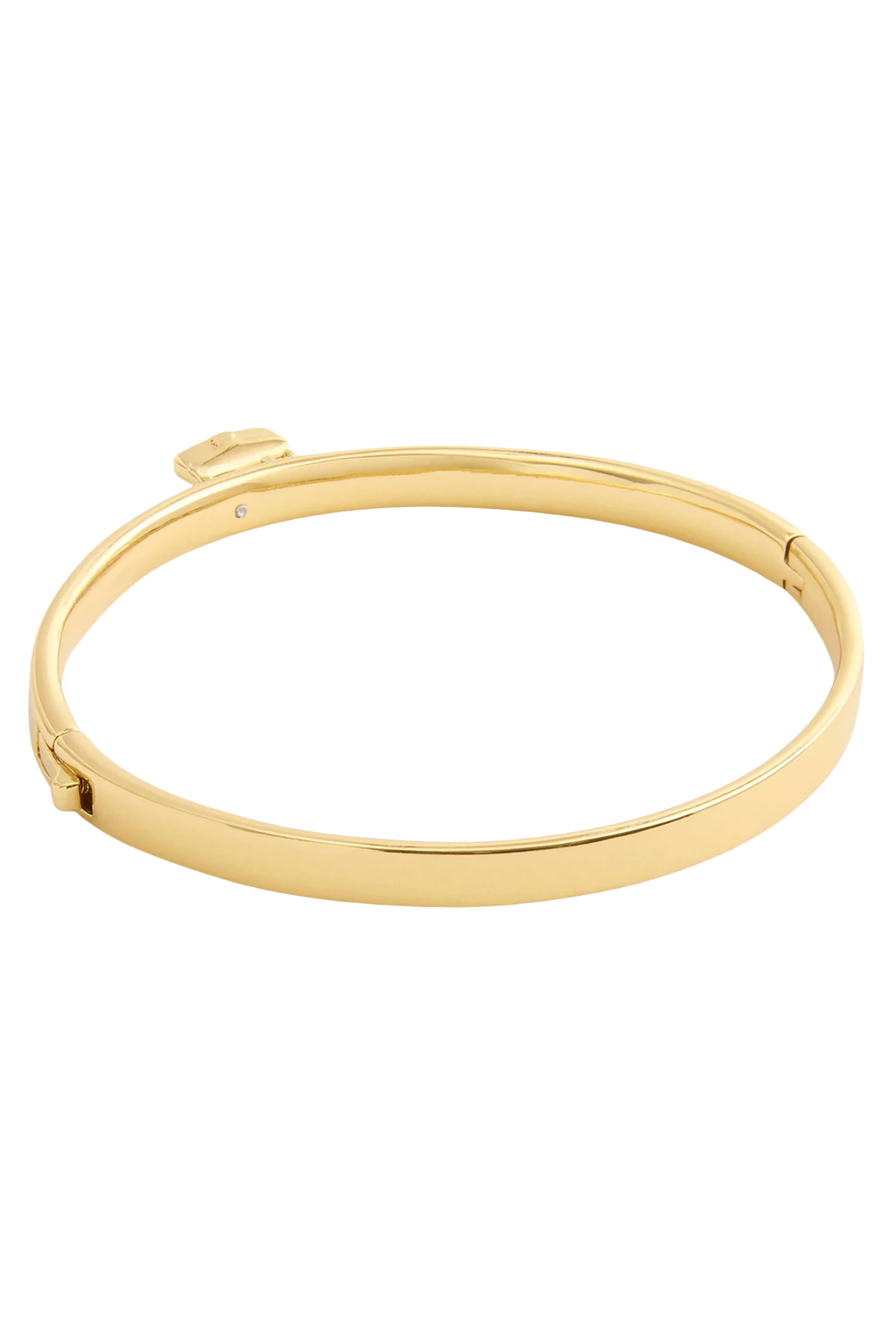 Signature Handbag Charm Bangle, Brass & Glass, Cubic Zirconia