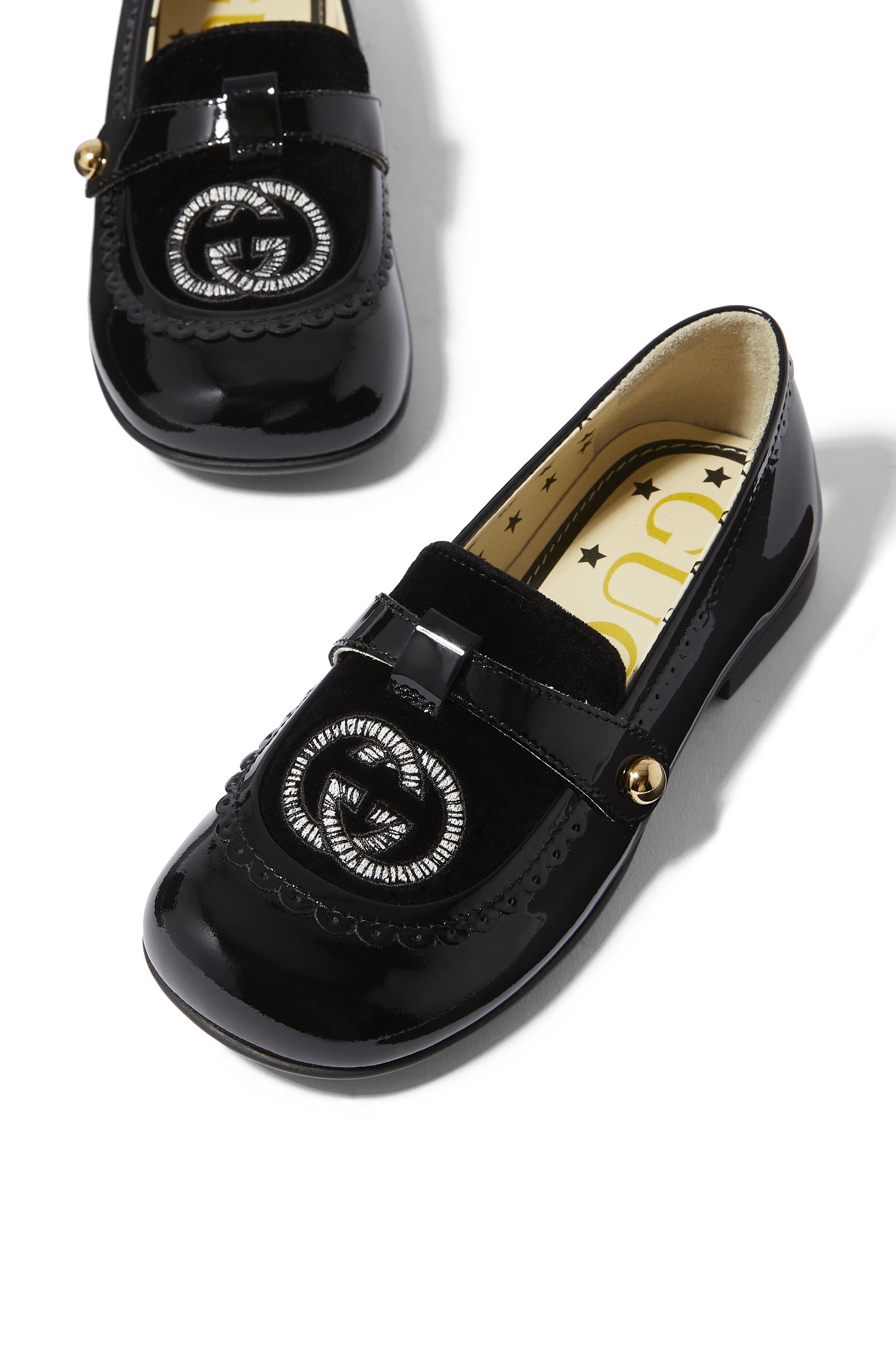 Kids Interlocking G Ballet Flats