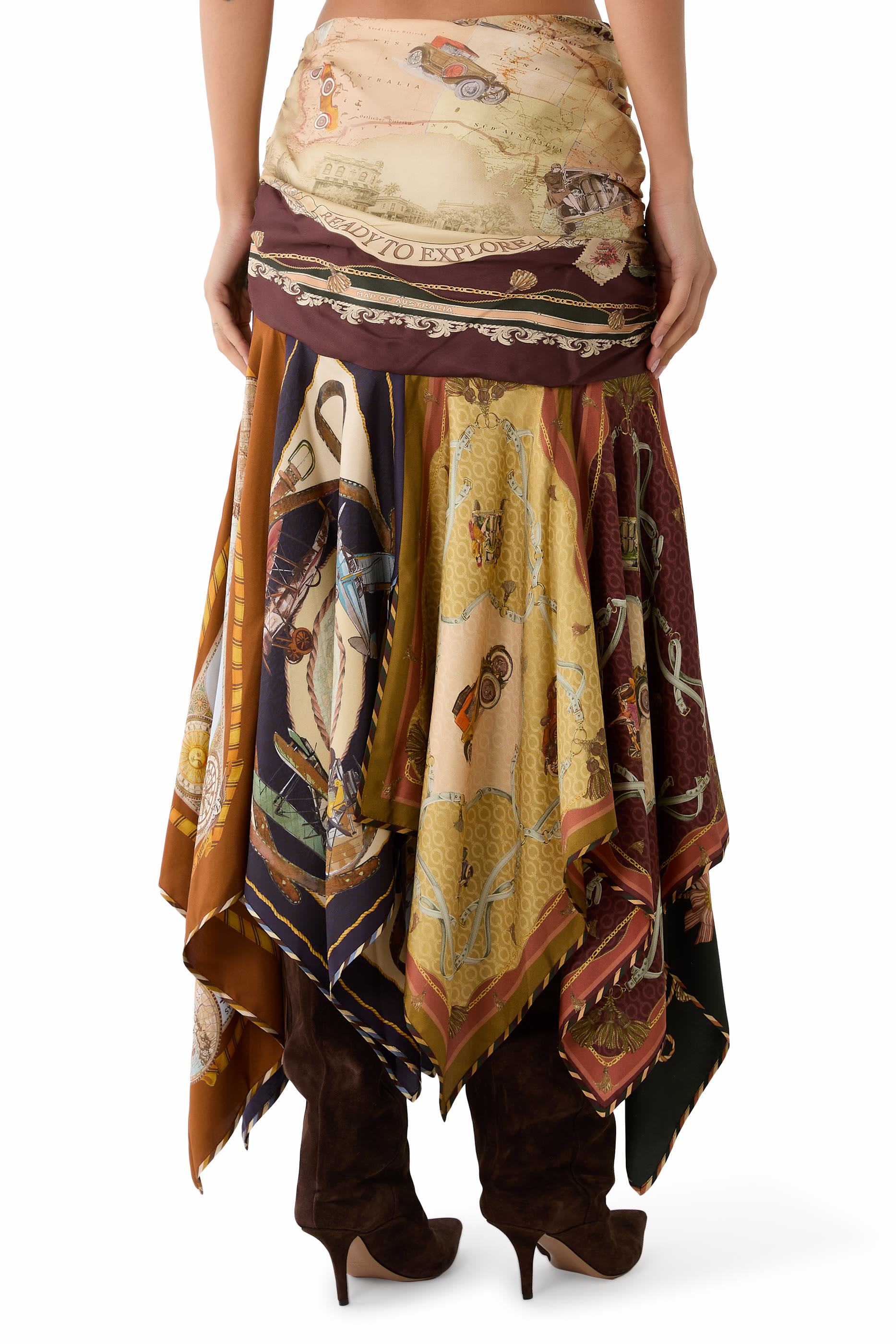 Valiant Draped Scarf Skirt 