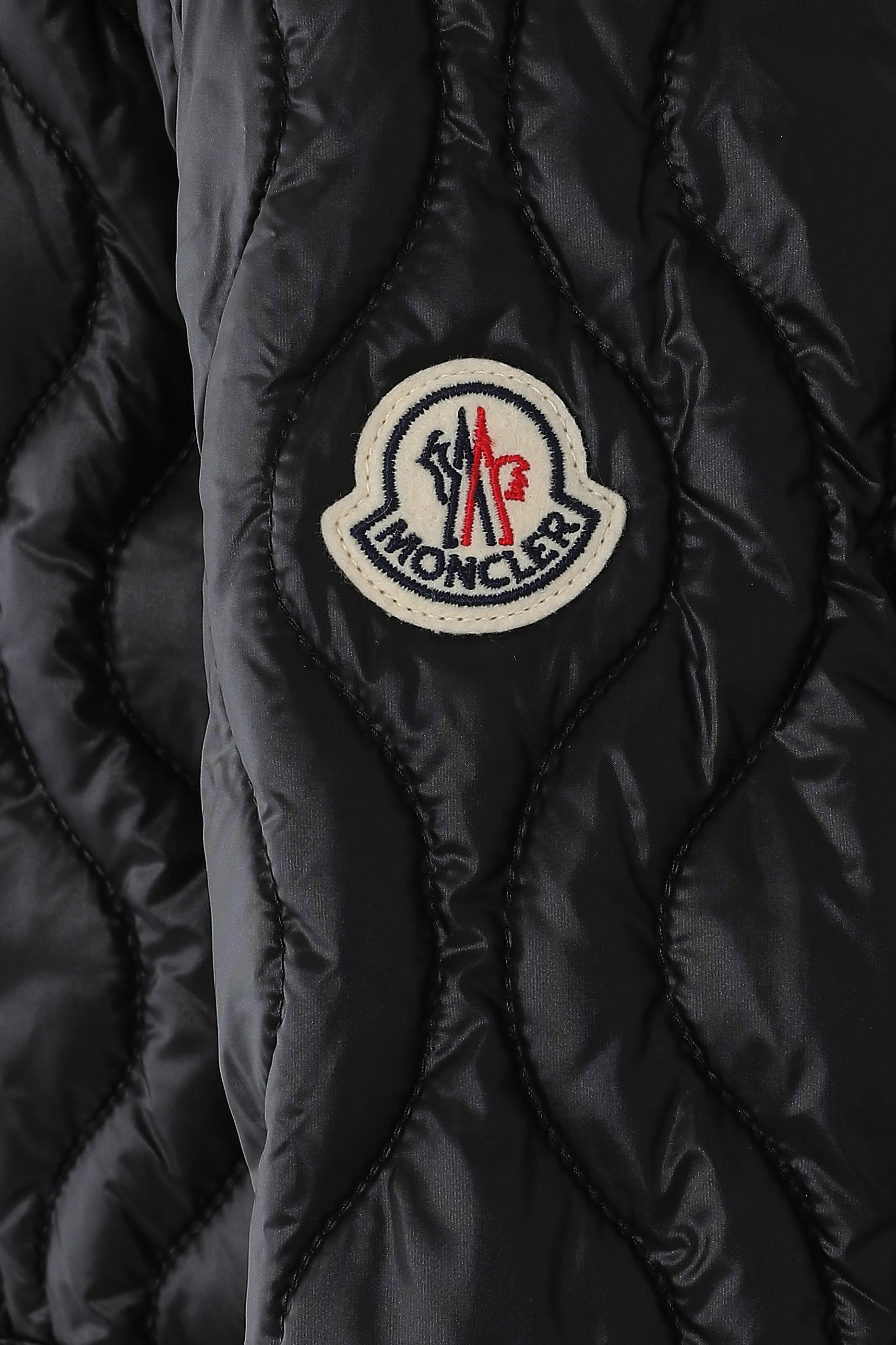 Balette Geometric Quilted Mid-Length Down Jacket 