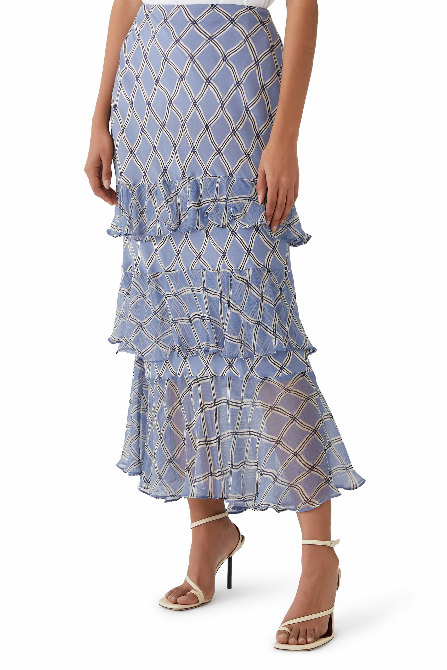 Preslee Tiered Midi Skirt