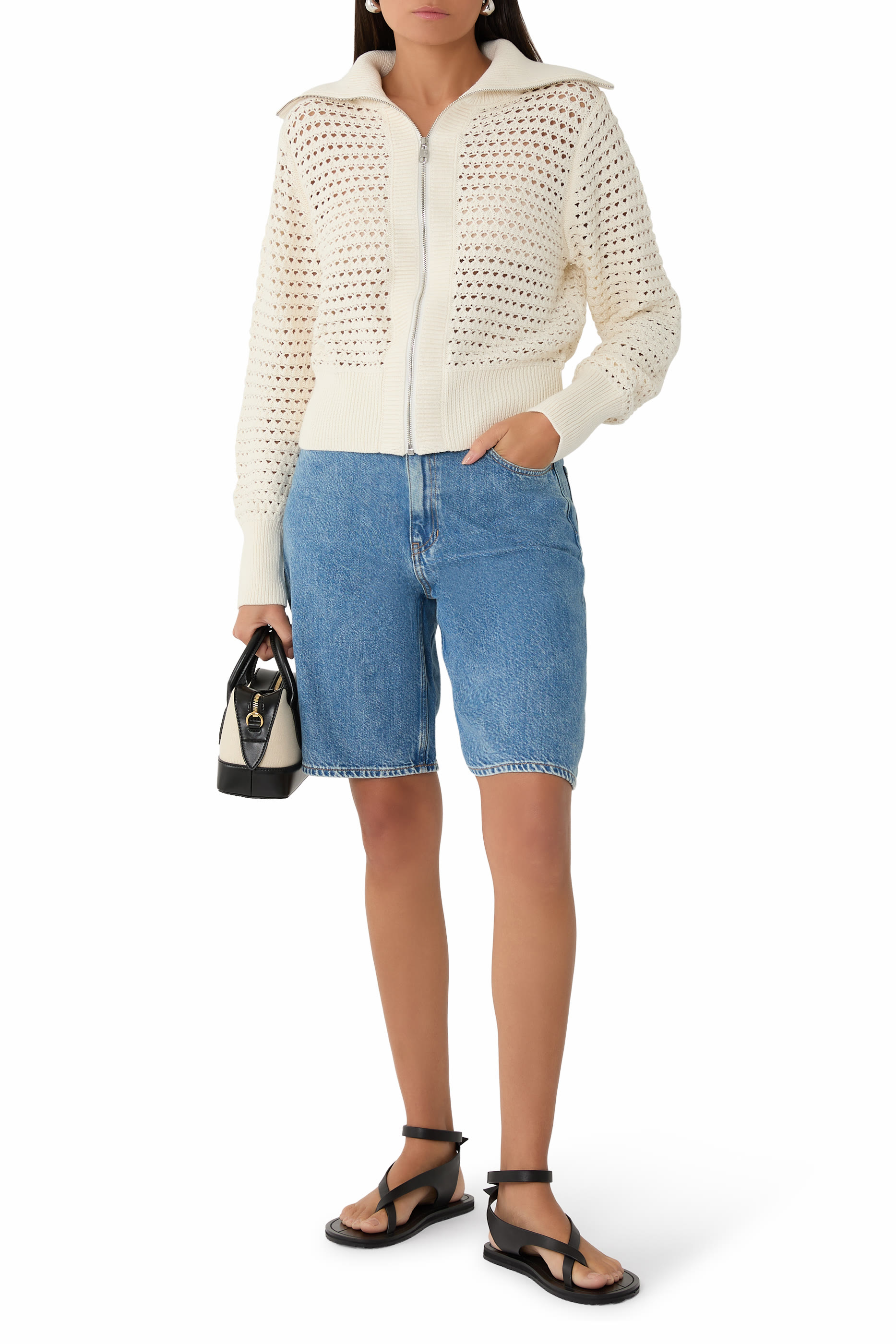 Eloise Zip-Through Knit Sweatshirt
