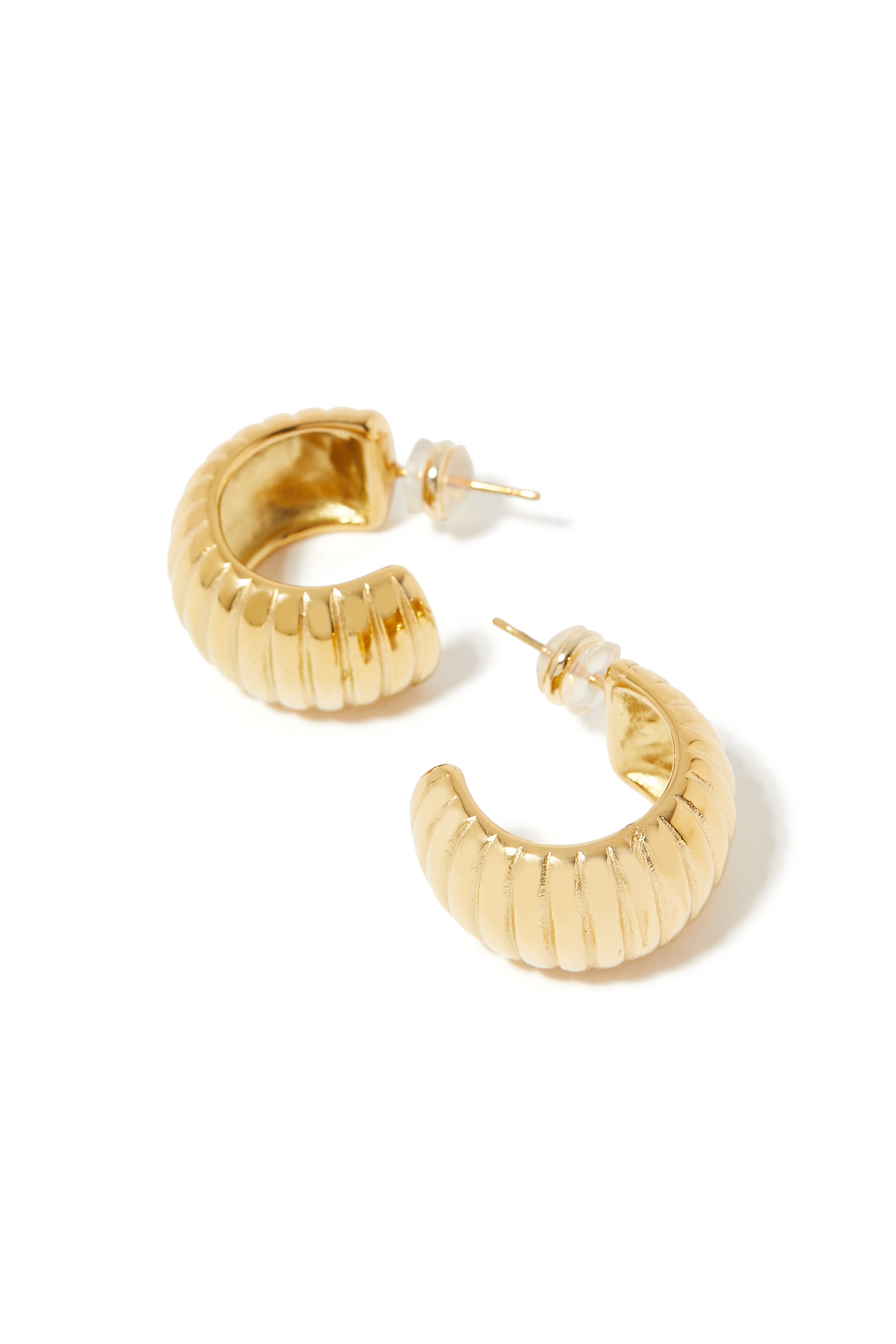 Tresor Hoops, 14k Gold-Plated Brass
