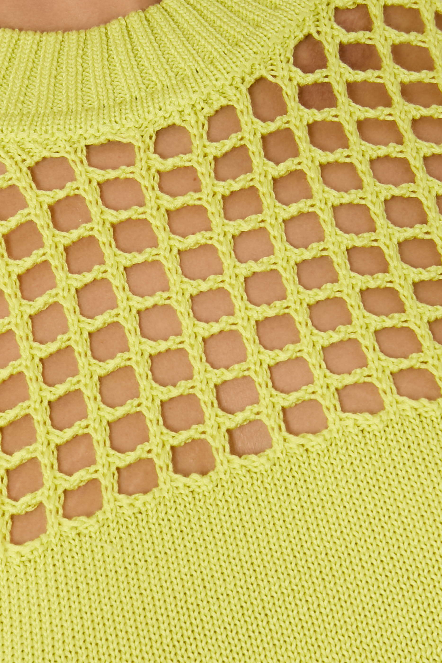 Open-Knit Panel Sweater