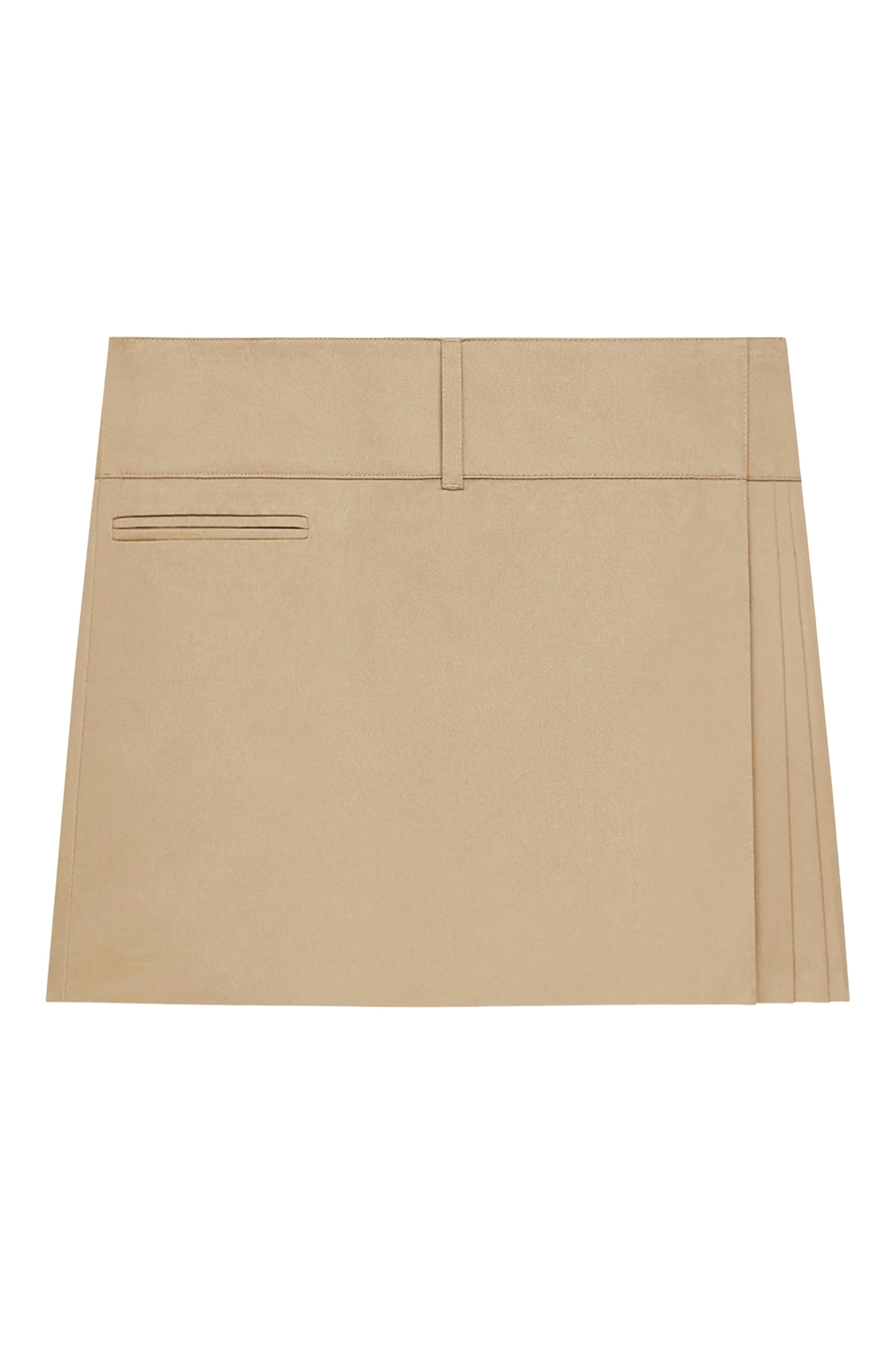 Belted Pleated Mini Skirt