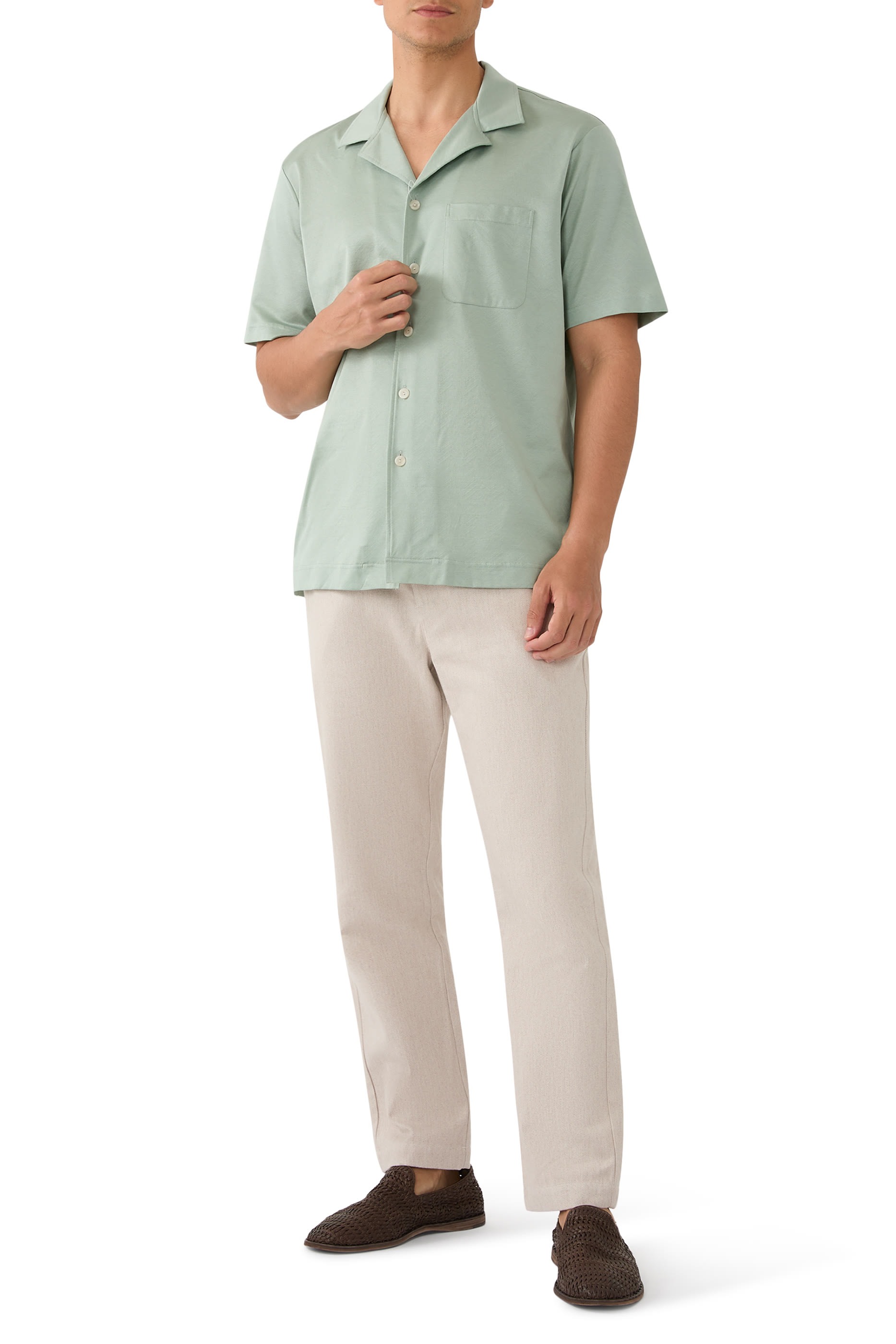 Filo di Scozia Jacquard Resort Shirt