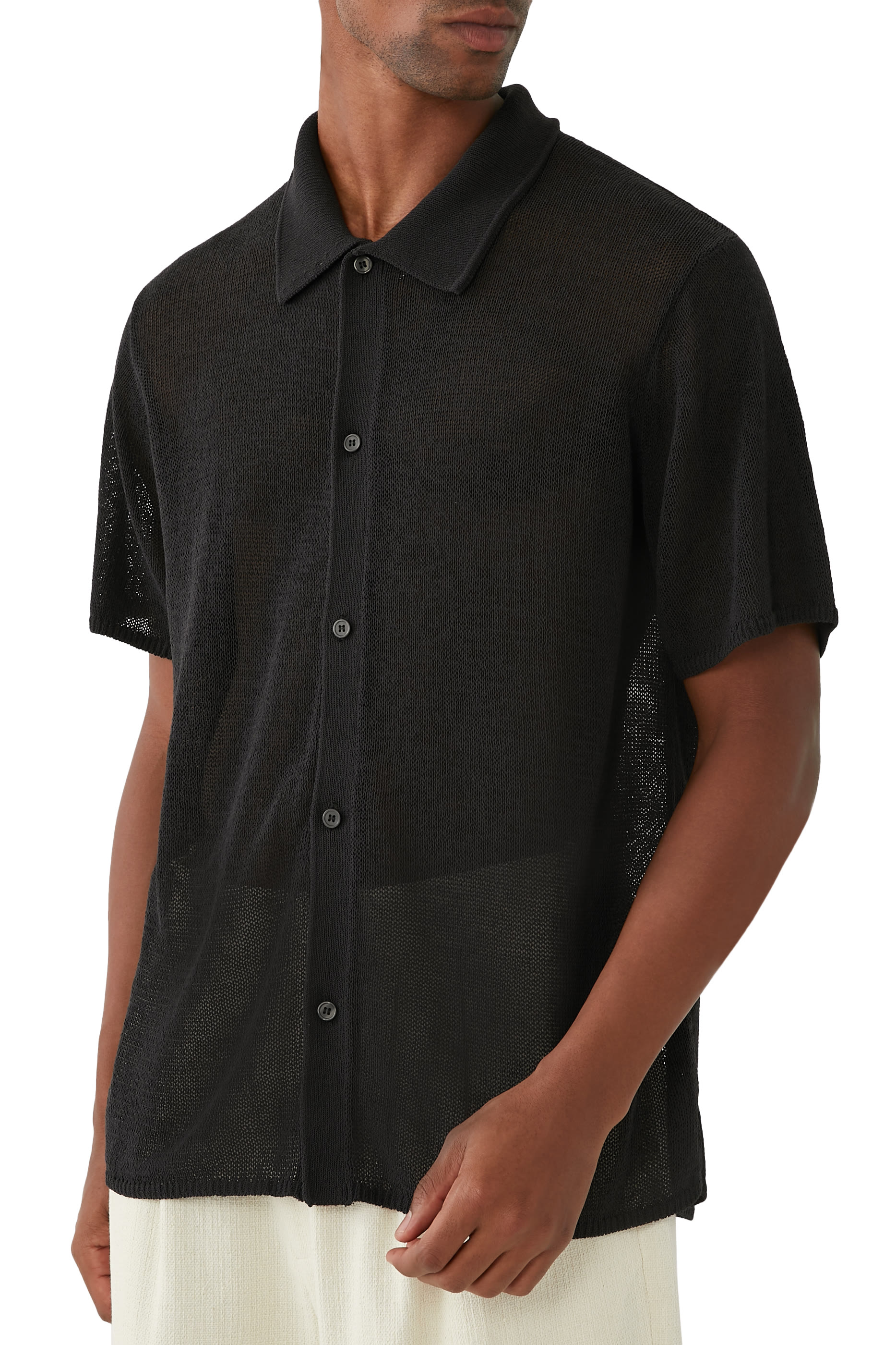 Kenneth Mesh Knit Short Sleeve Shirt