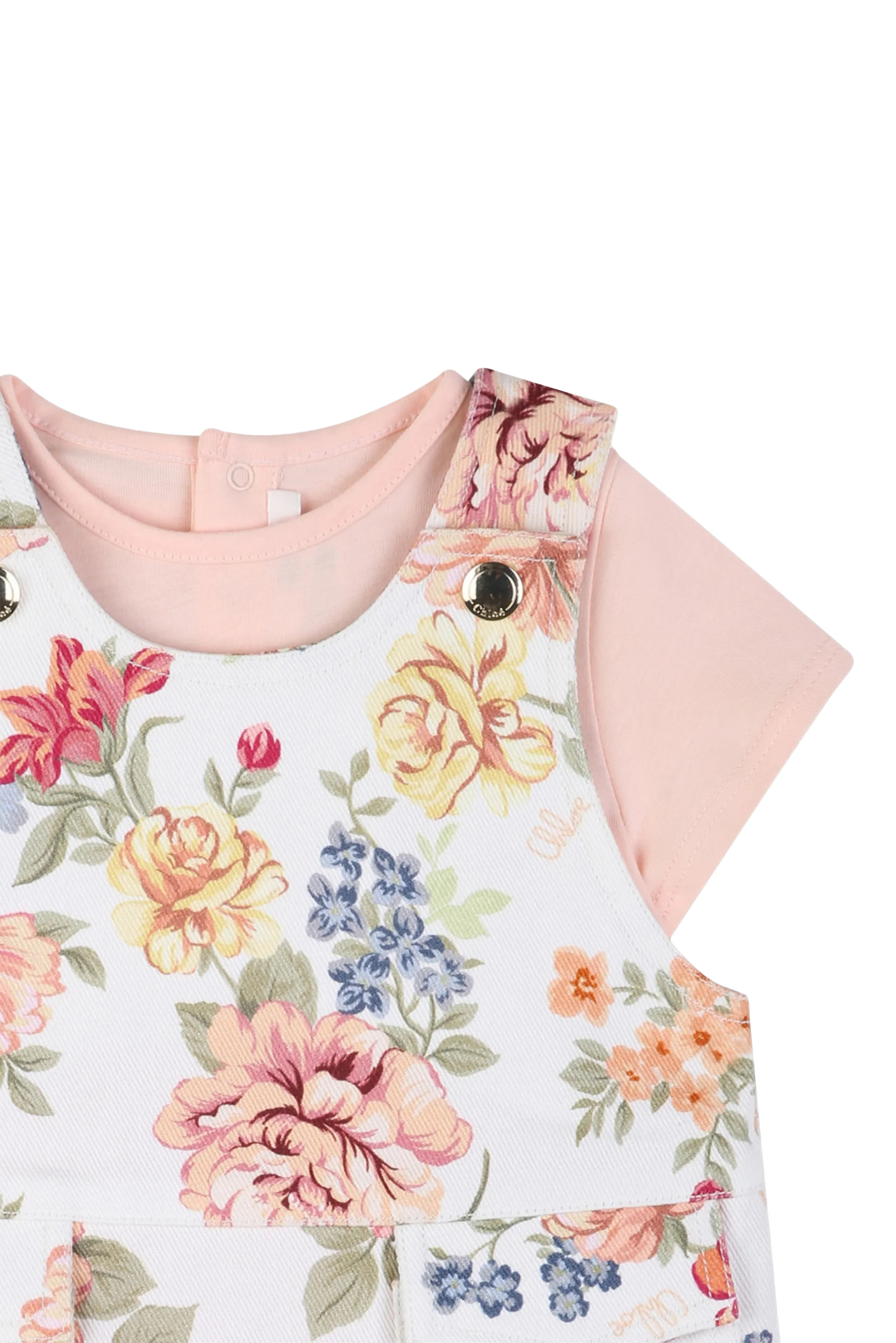 Kids Logo Floral Dress and T-Shirt Set