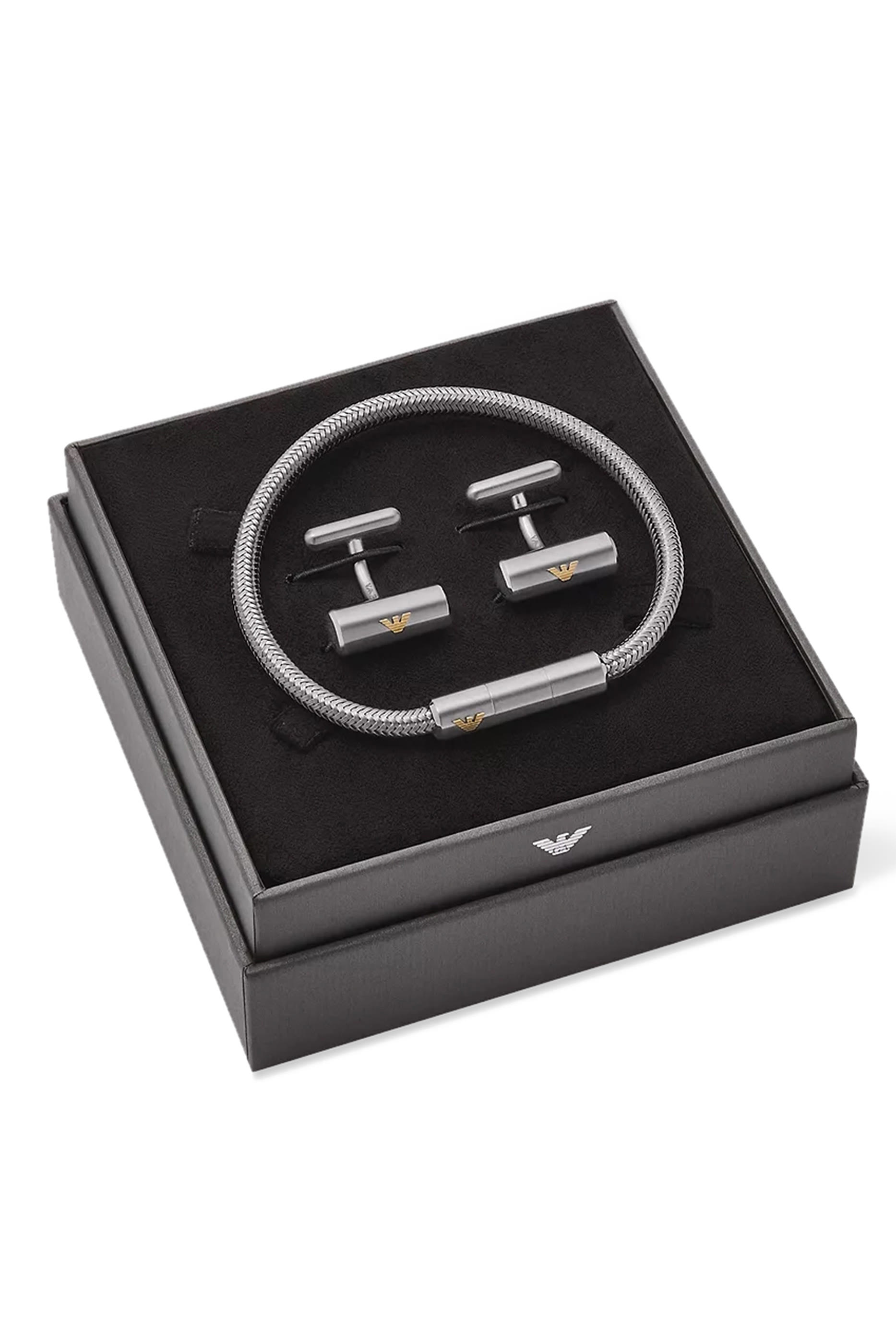 Stainless Steel Bracelet & Cufflinks Set