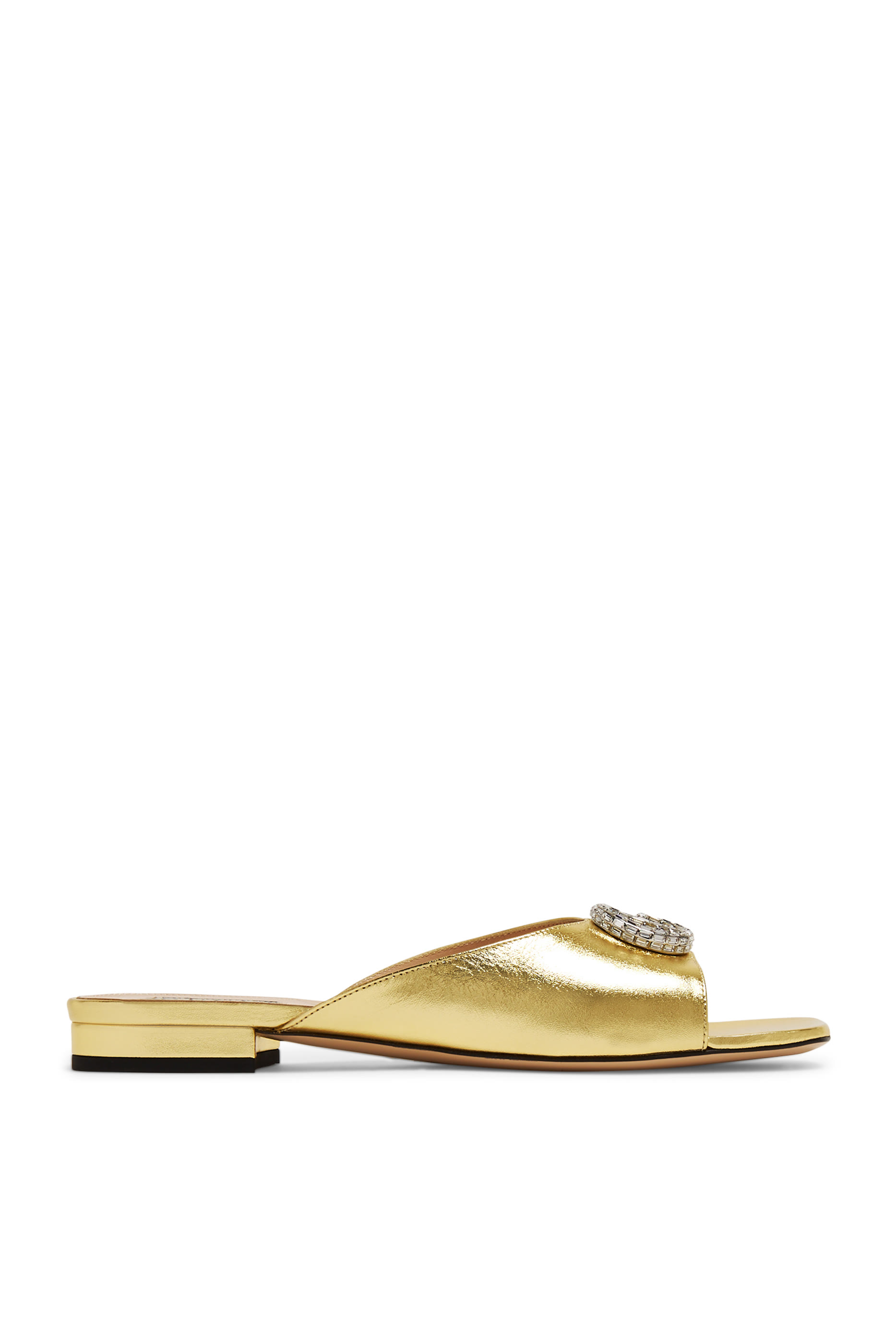 Harlow Metallic Leather Slides
