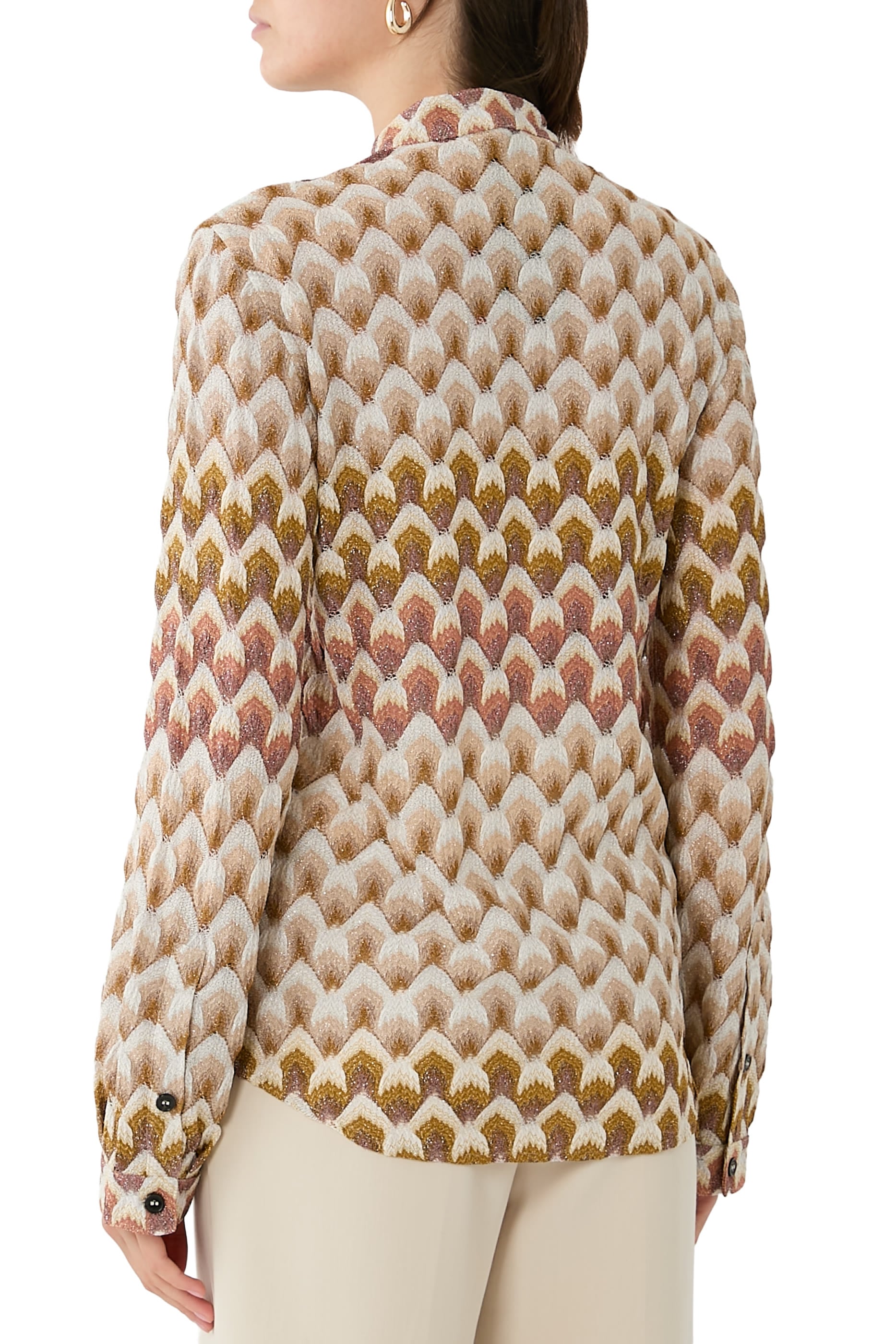 Laced Raschel Long Sleeves Shirt
