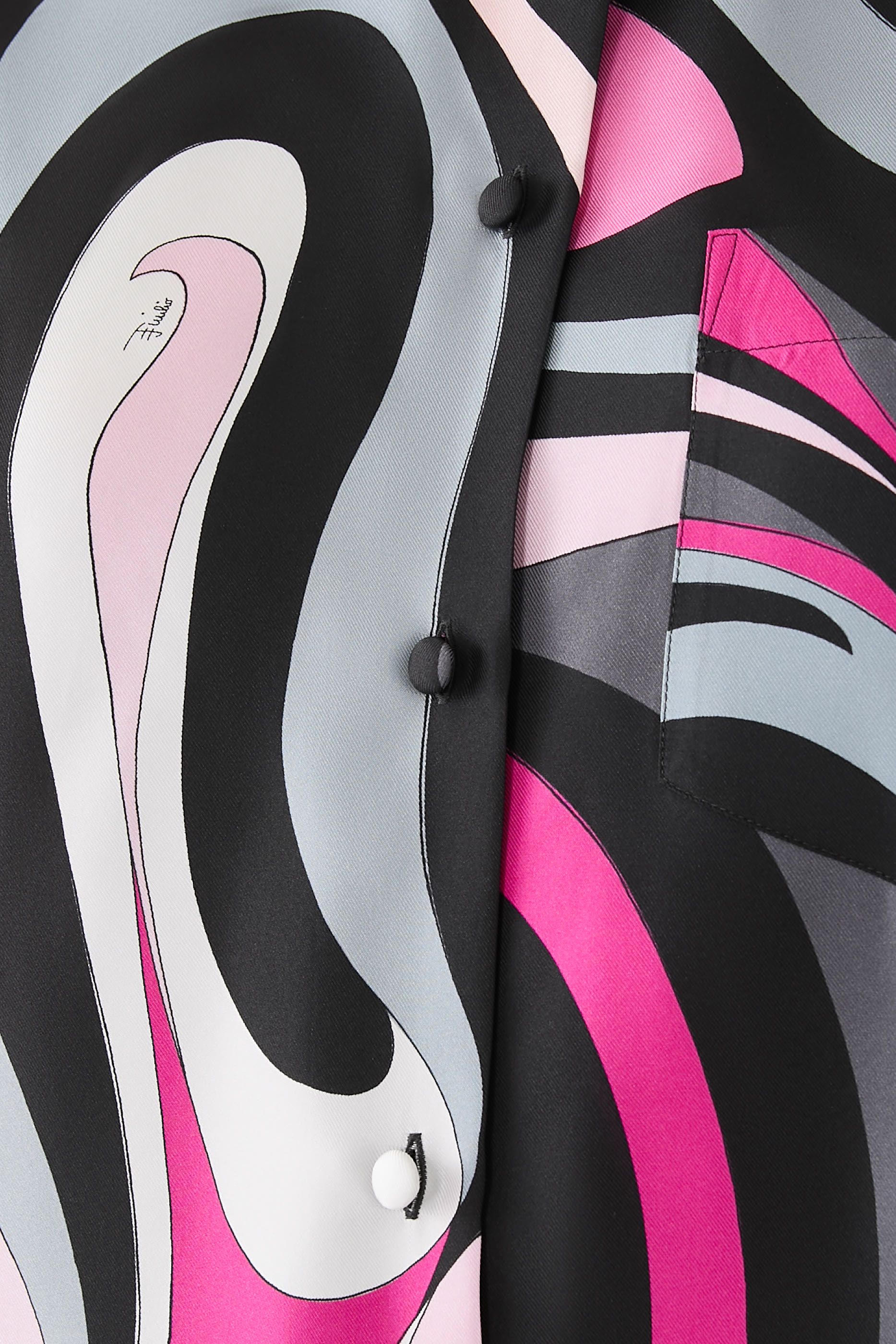 Marmo Print Silk Shirt