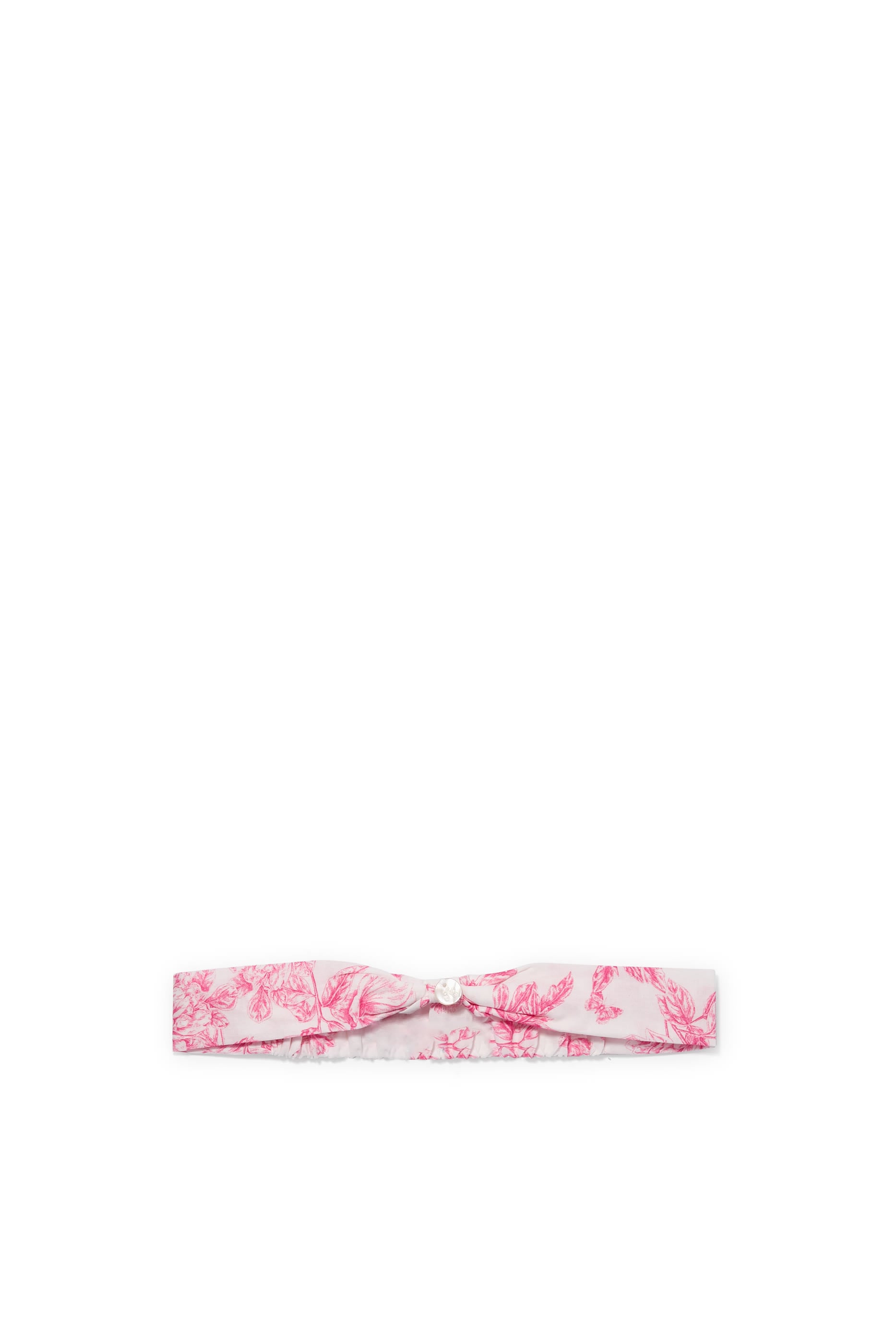 Kids Cotton Headband in Toile de Jouy Print