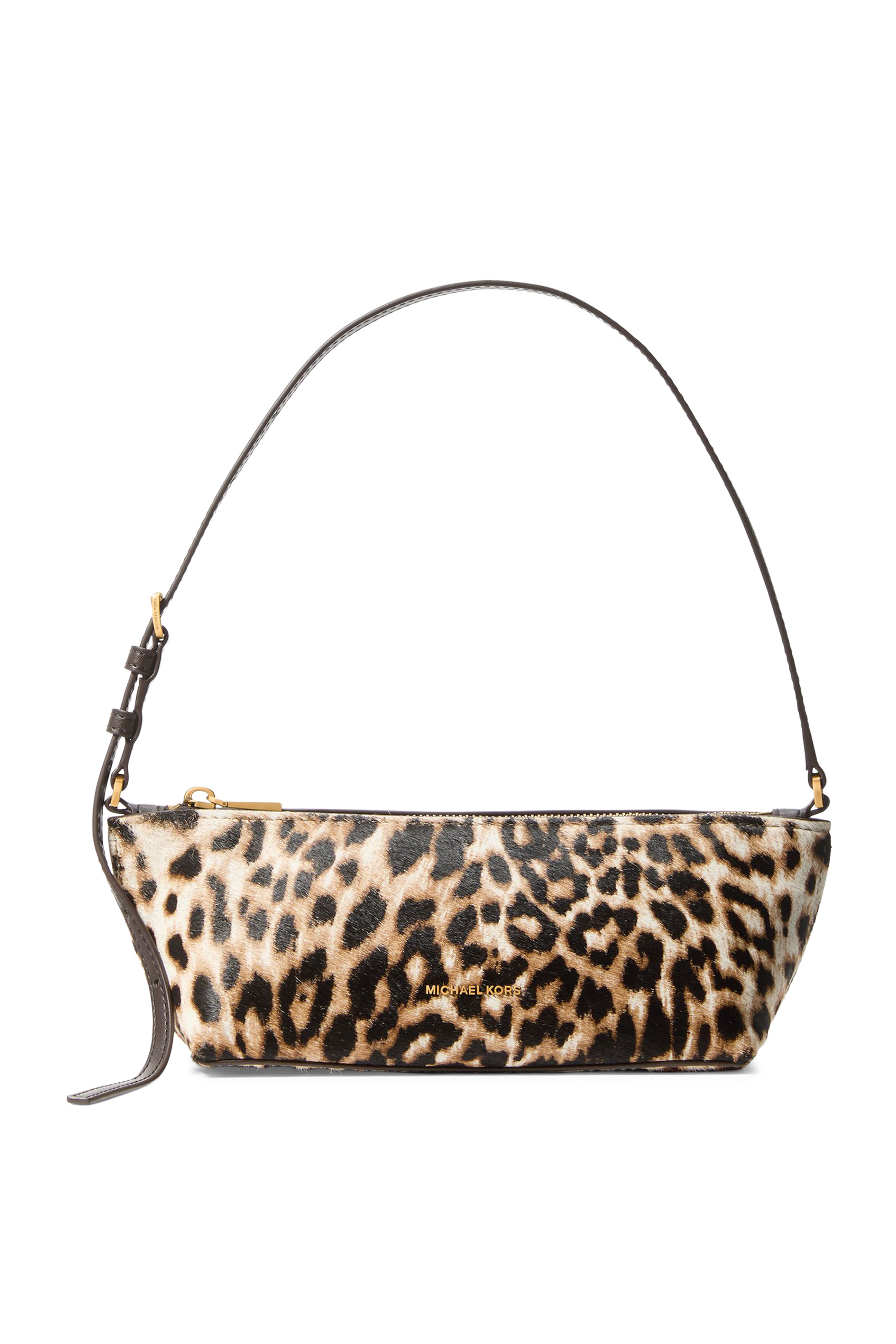 Laila Small Leopard Print Calf Hair Pochette