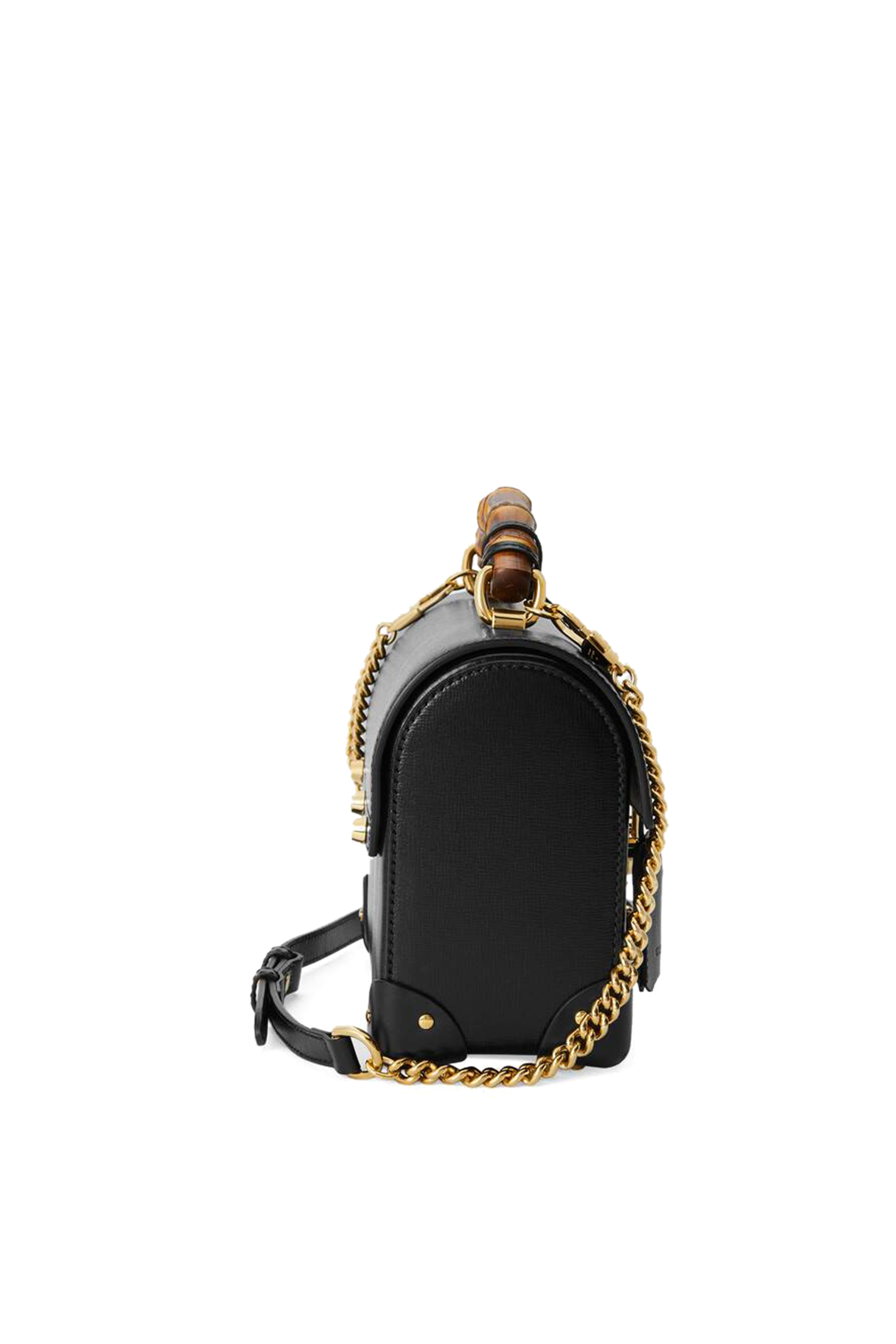 Leather Padlock Small Bamboo Shoulder Bag