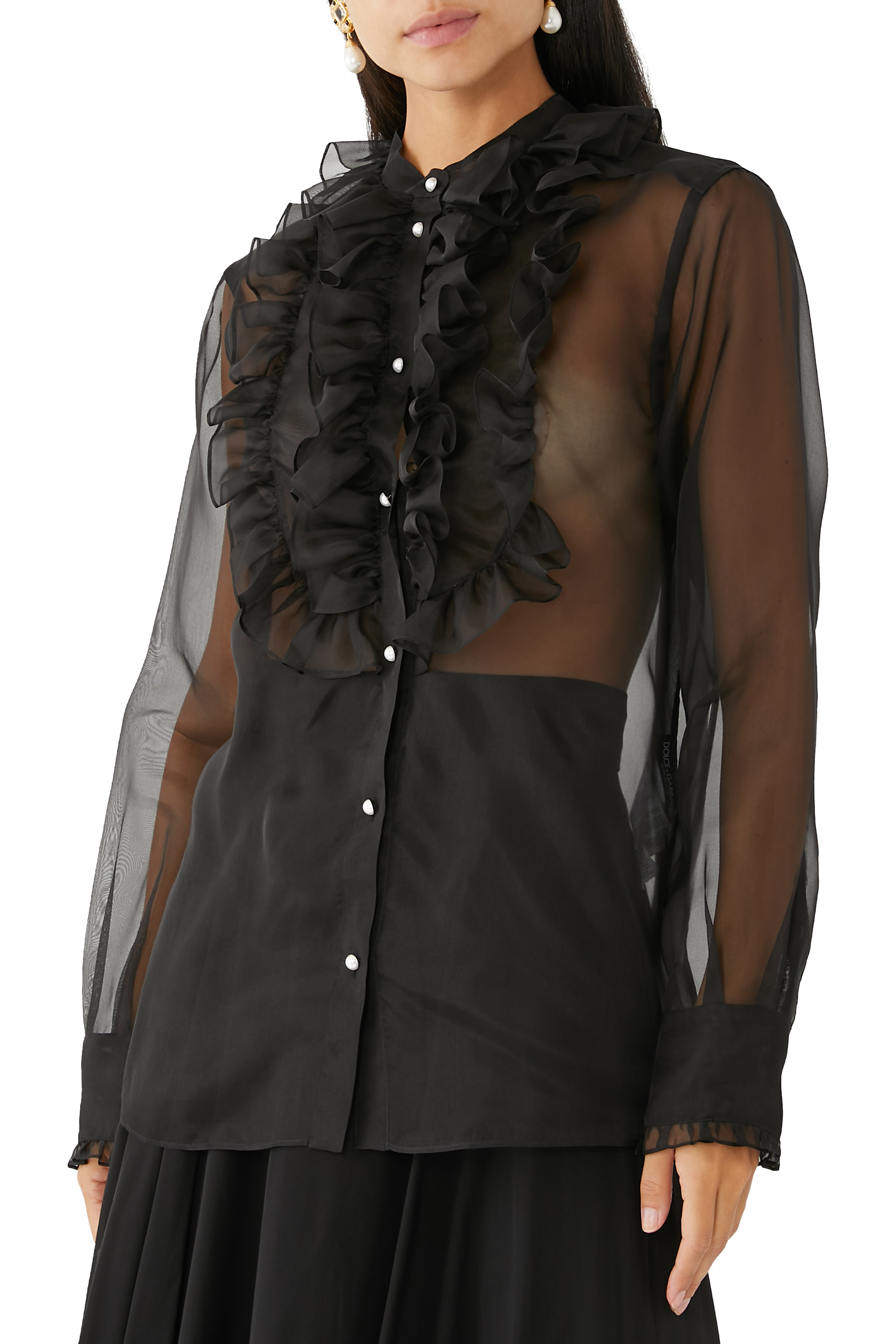 Ruffle Organza Shirt
