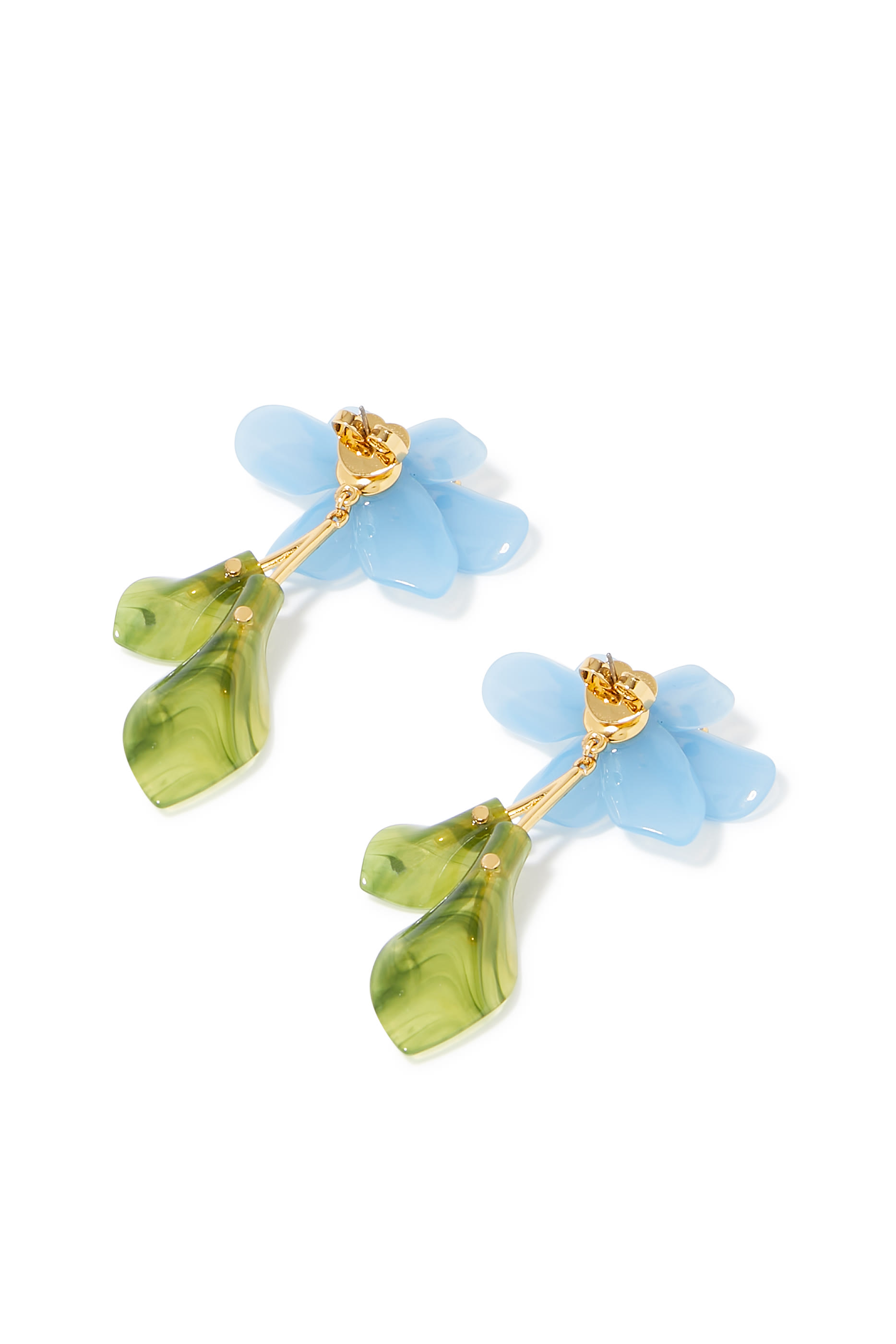 Brighten Up Statement Earrings, Gold-Plated Metal & Enamel