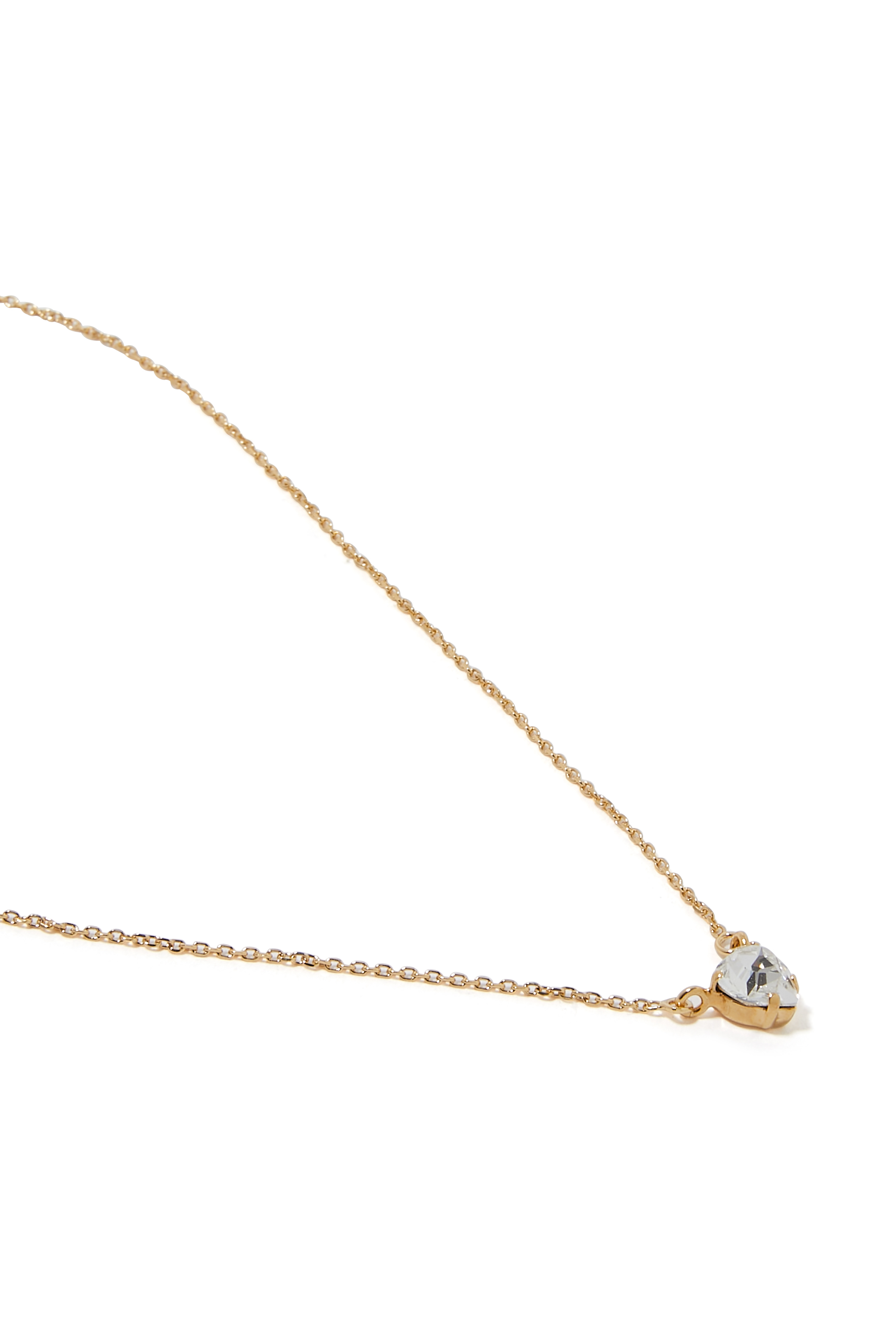 Valentina Heart Necklace,  18K Gold Plated Raw Brass