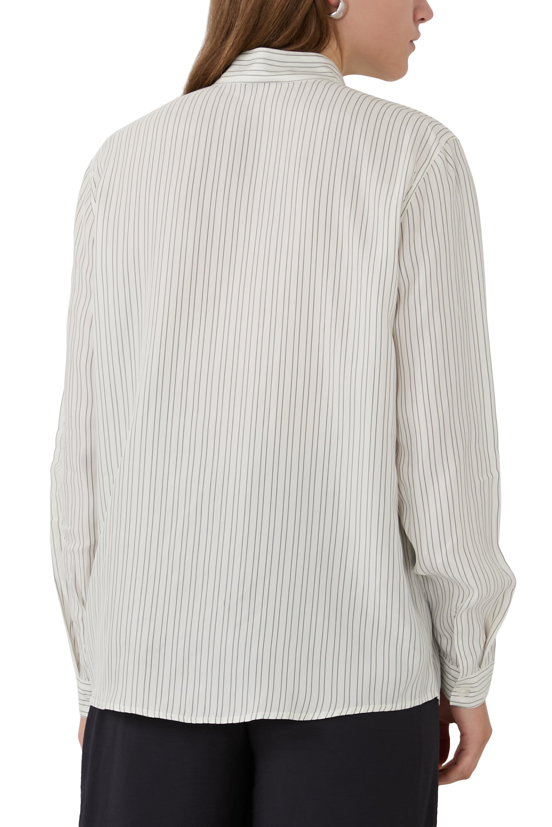 Eagle Club Cupro Blend Scarf Collar Shirt