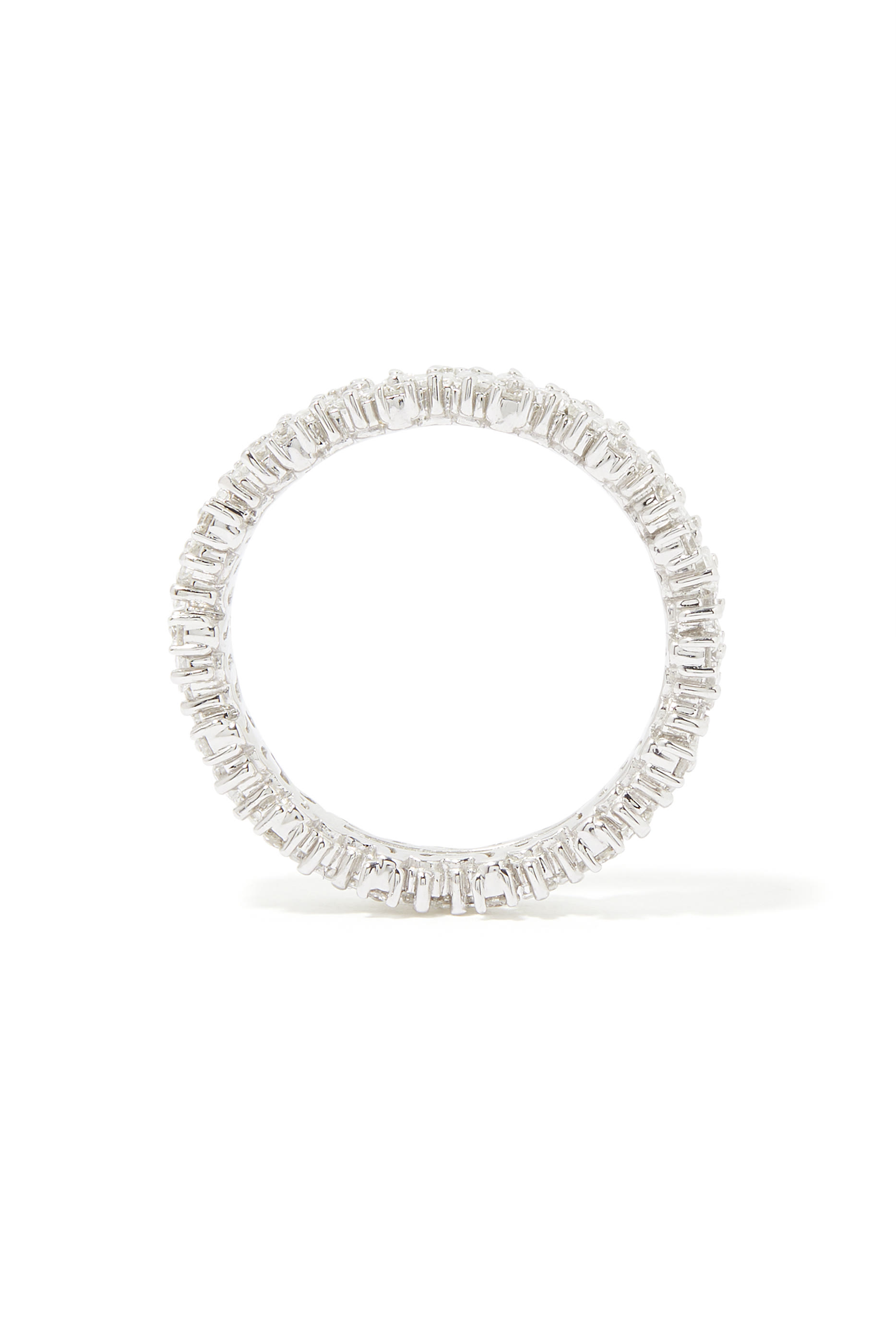 Icon Eternity Band Ring, 18k White Gold & Diamonds