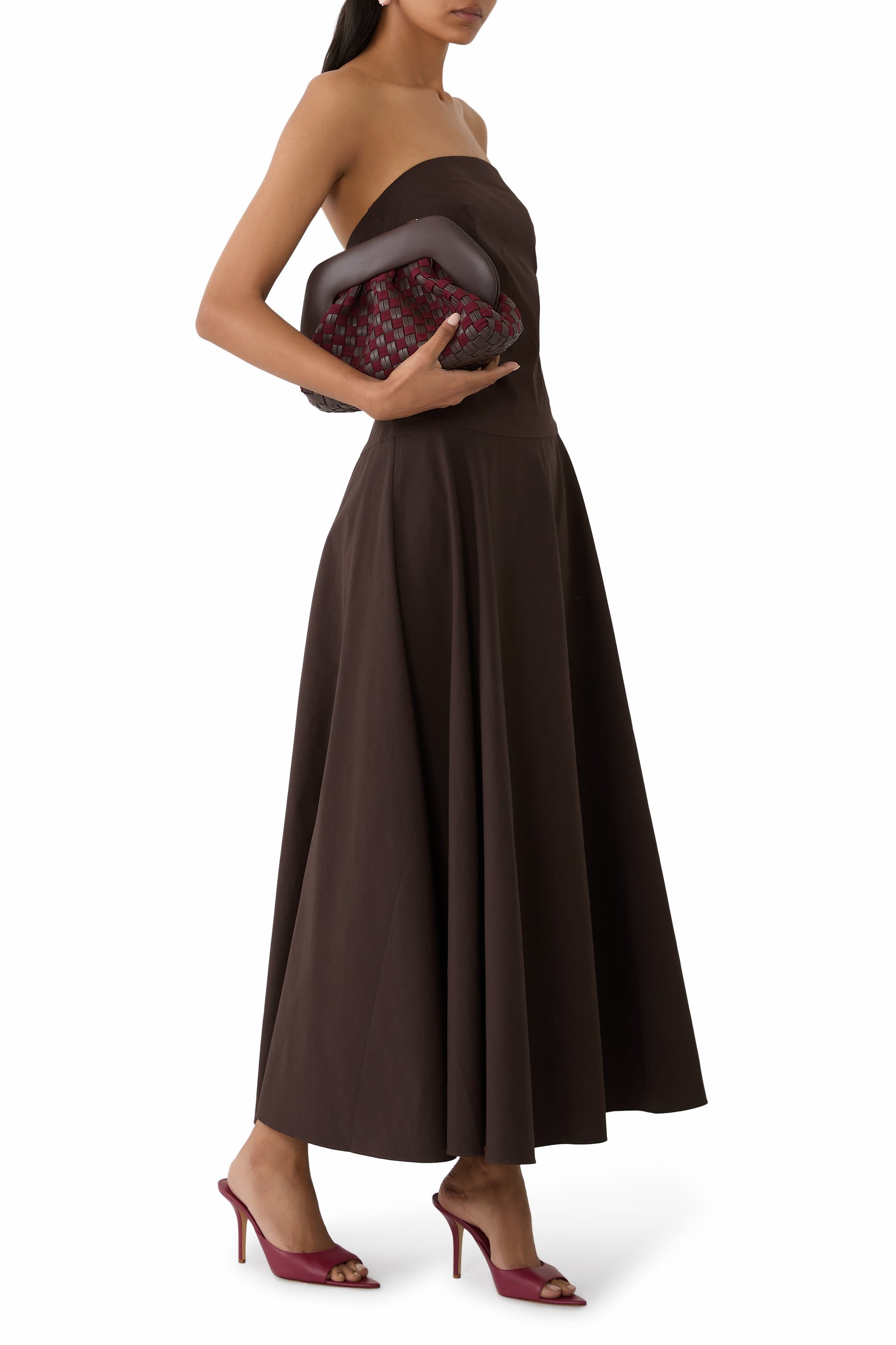 Tia Micro Weaved Clutch