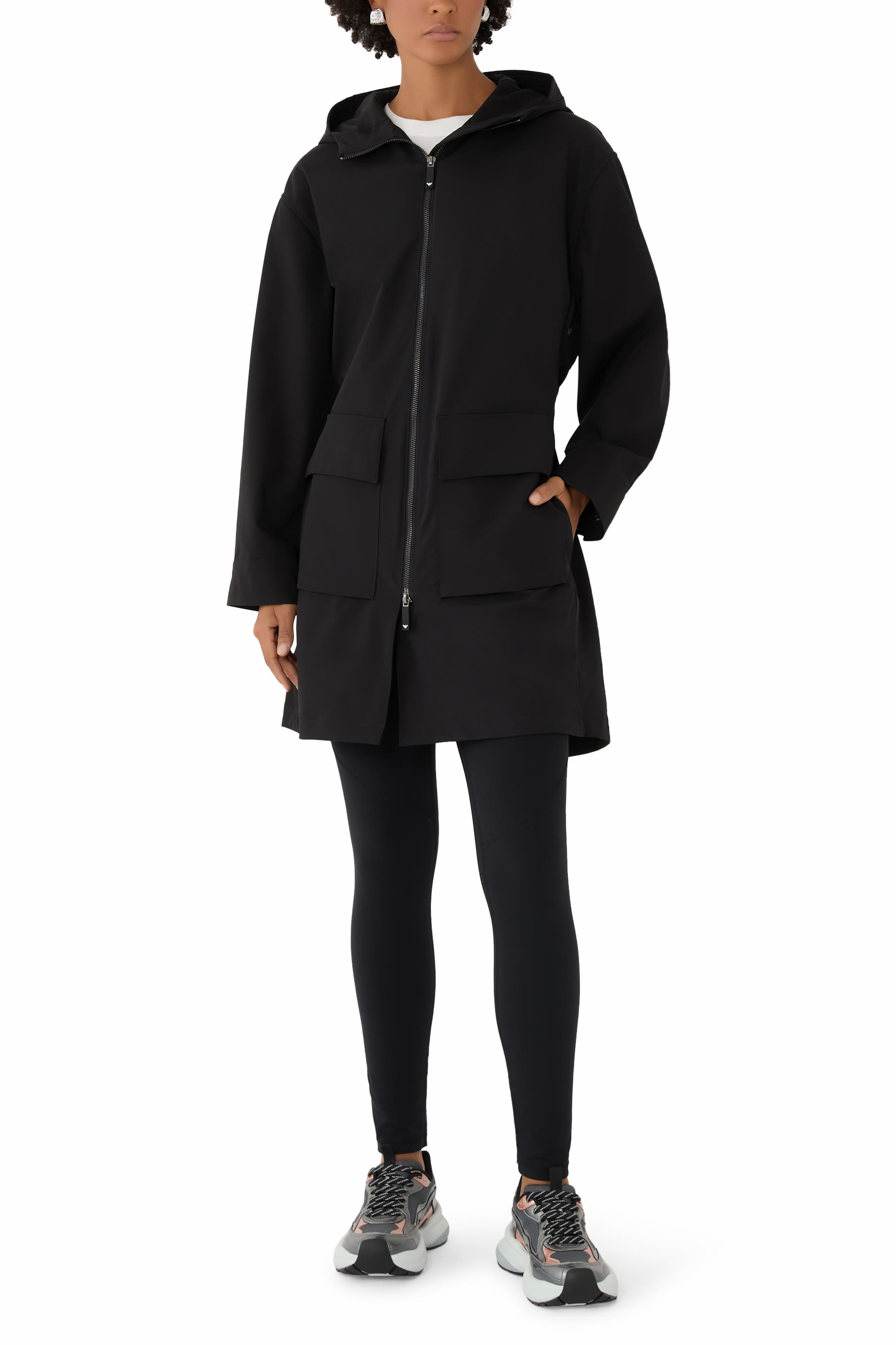 Longline Full-Zip Hooded Jacket