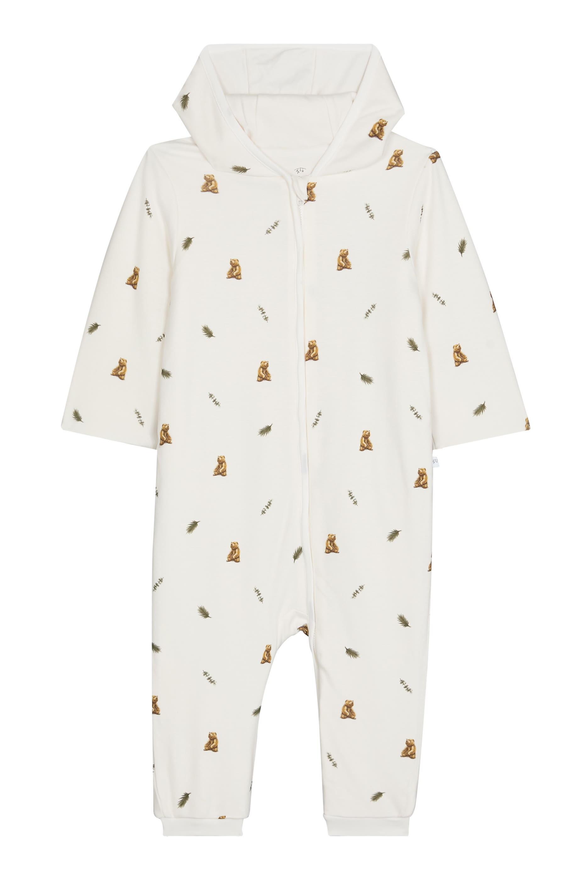 Kids Brown Bear Print Pramsuit