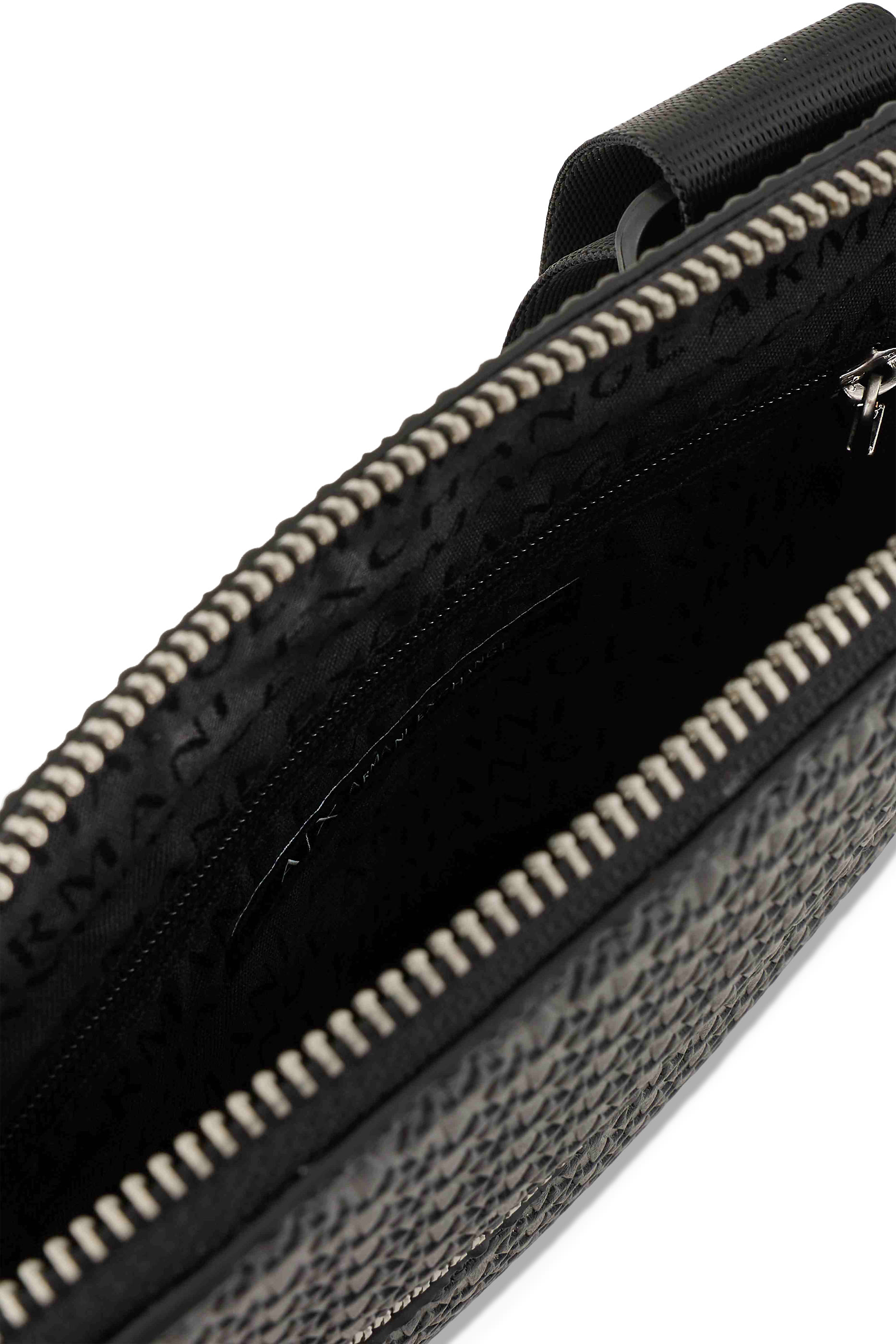 Embossed Logo Flat Shoulder Bag