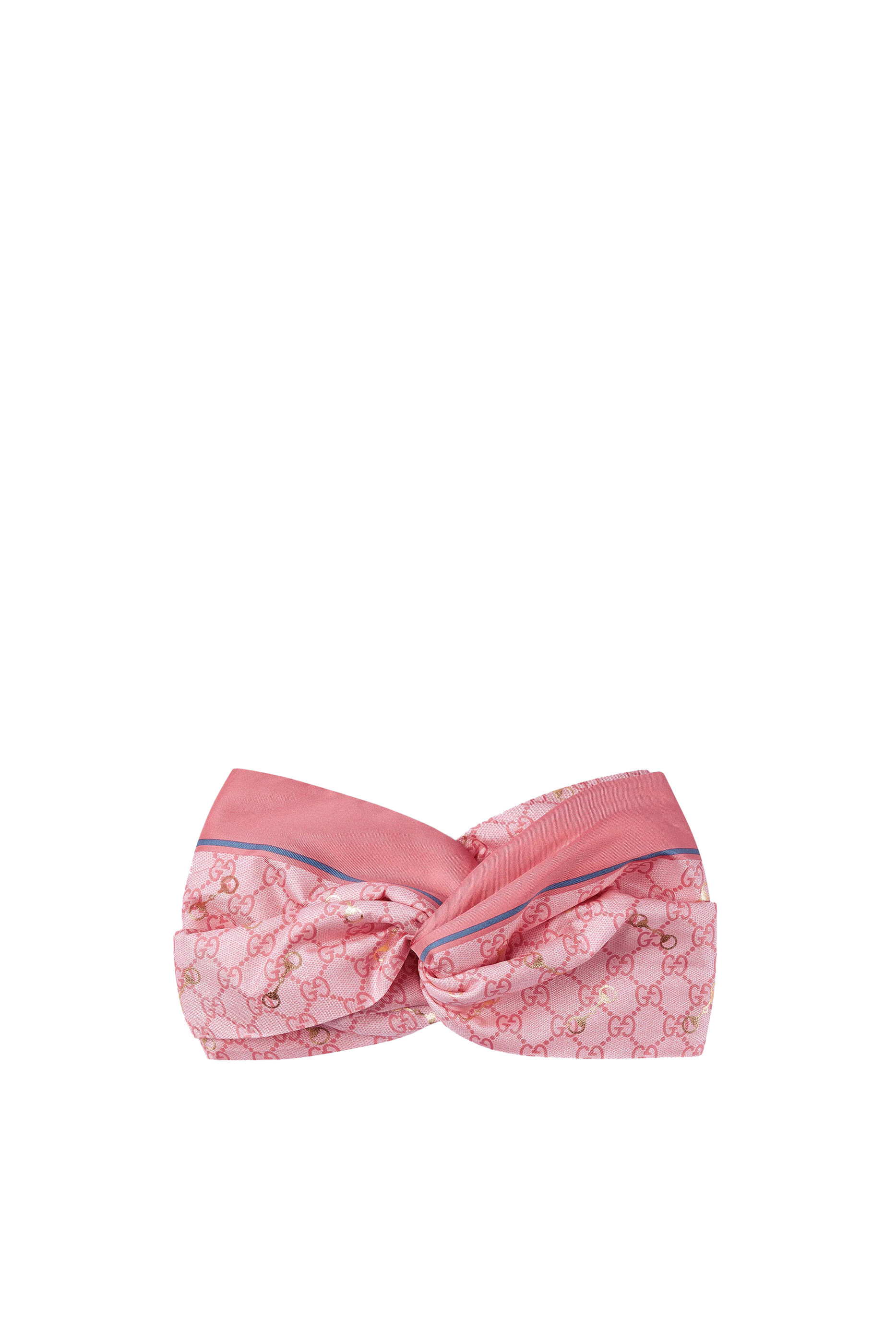 Monogram Silk Headband with Knot