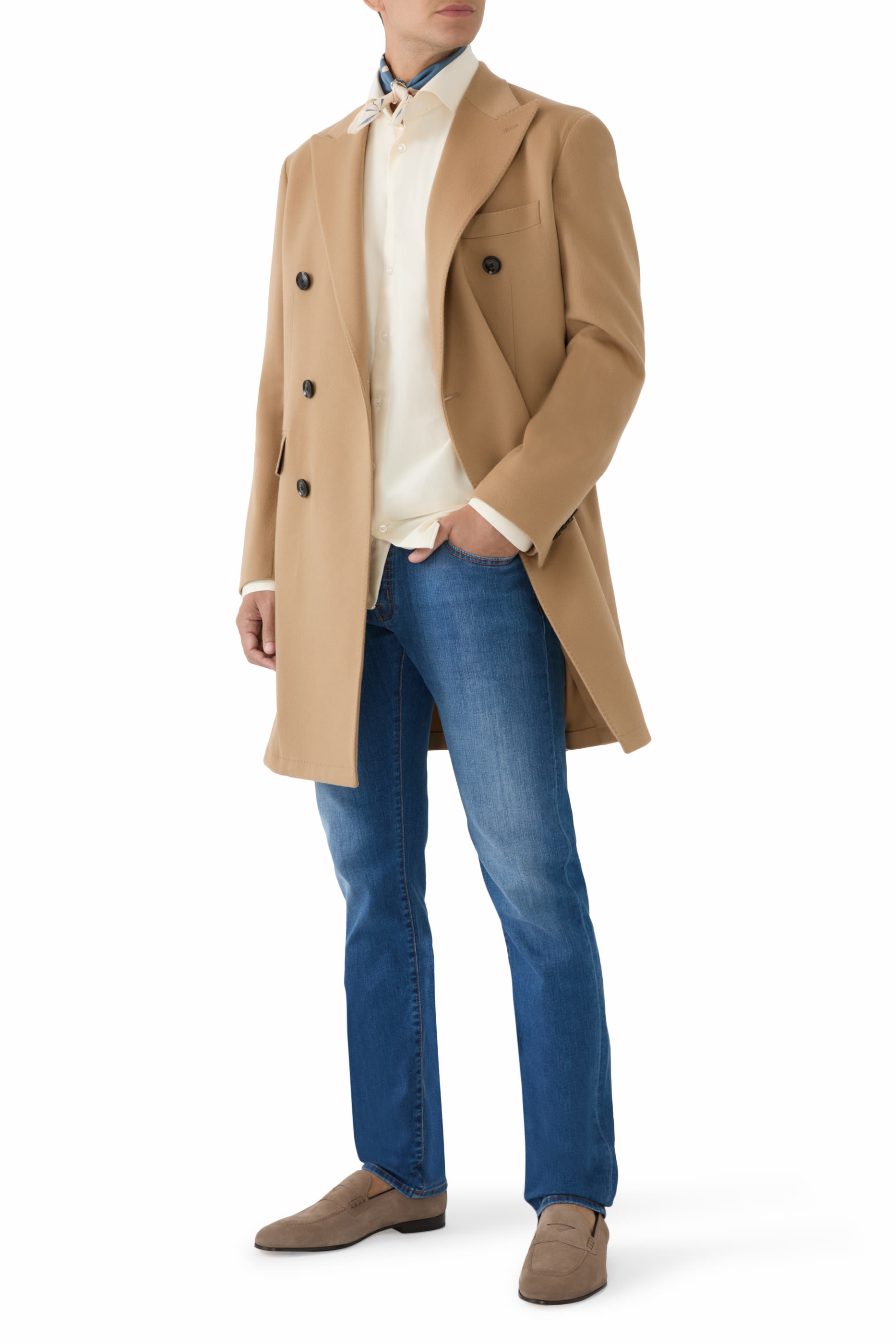 Solid Cotton Cashmere Silk Shirt