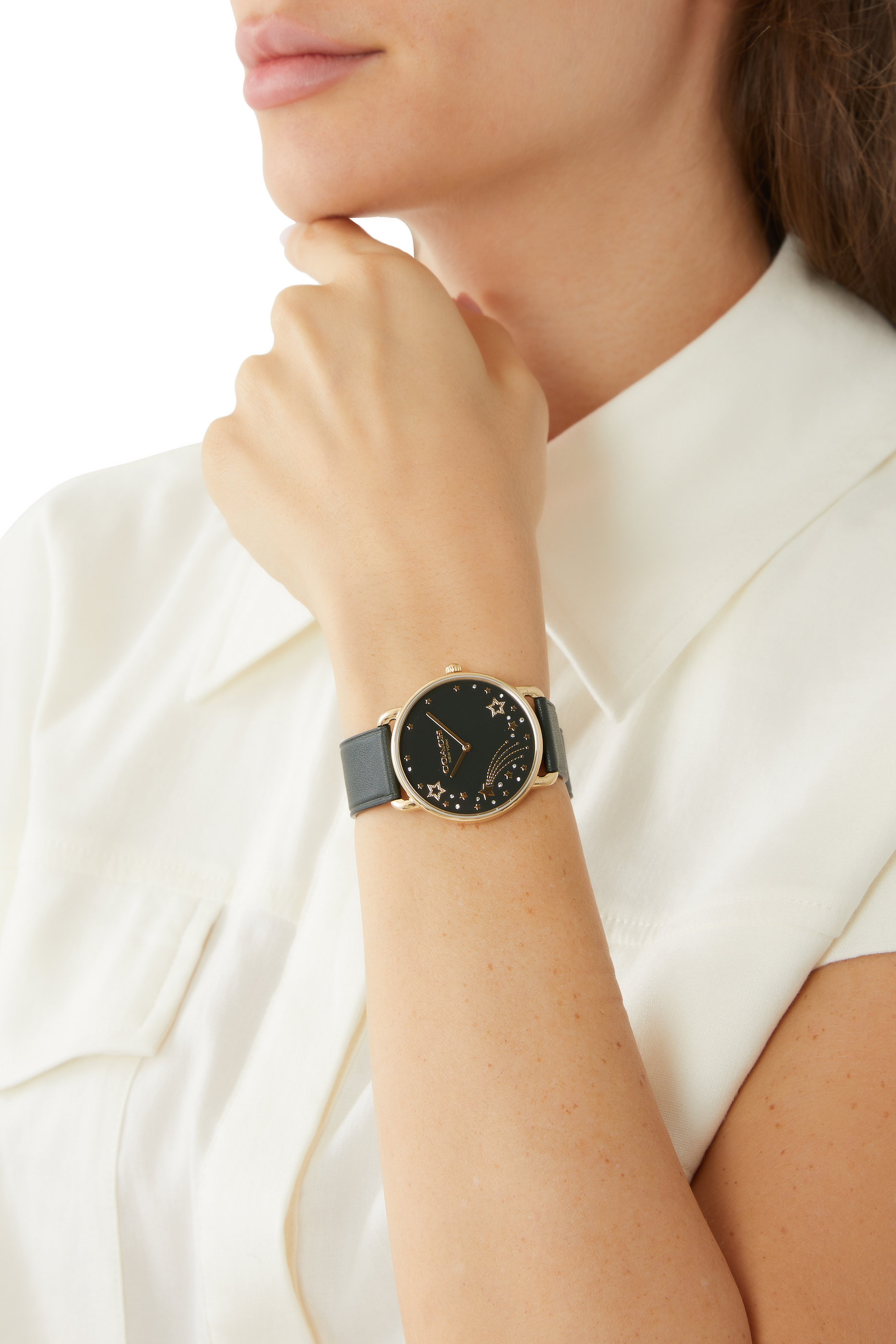 Elliot 36 mm GP Case Grn Dial & Lthr Strap:Green :One Size