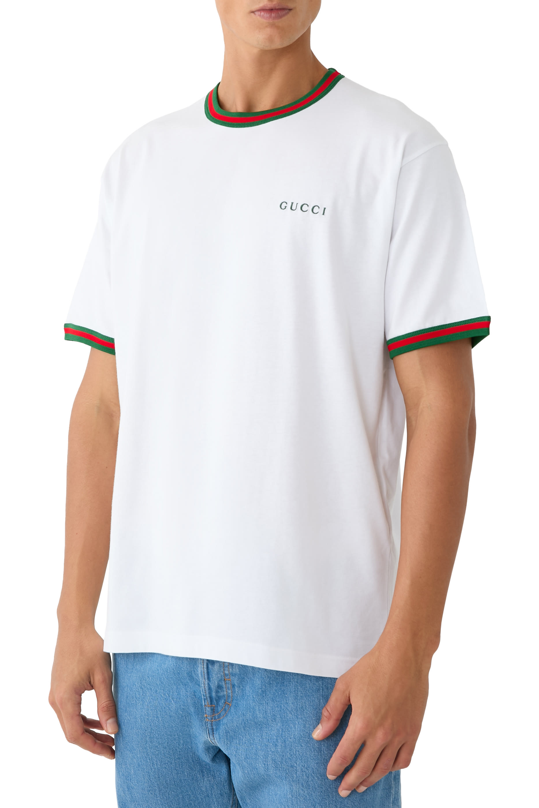 Cotton Jersey T-Shirt with Embroidery