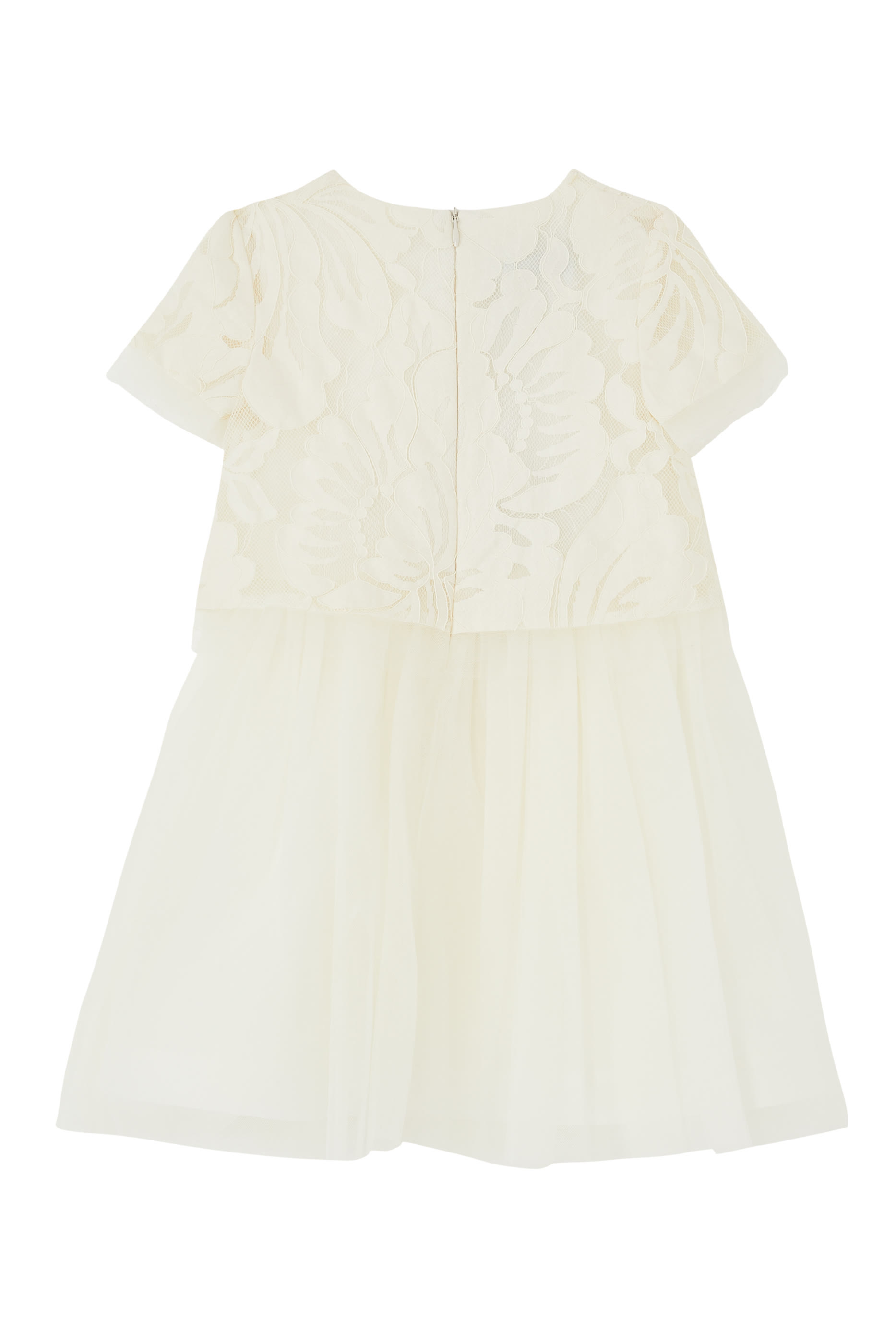 Kids Pleated Lace Dress