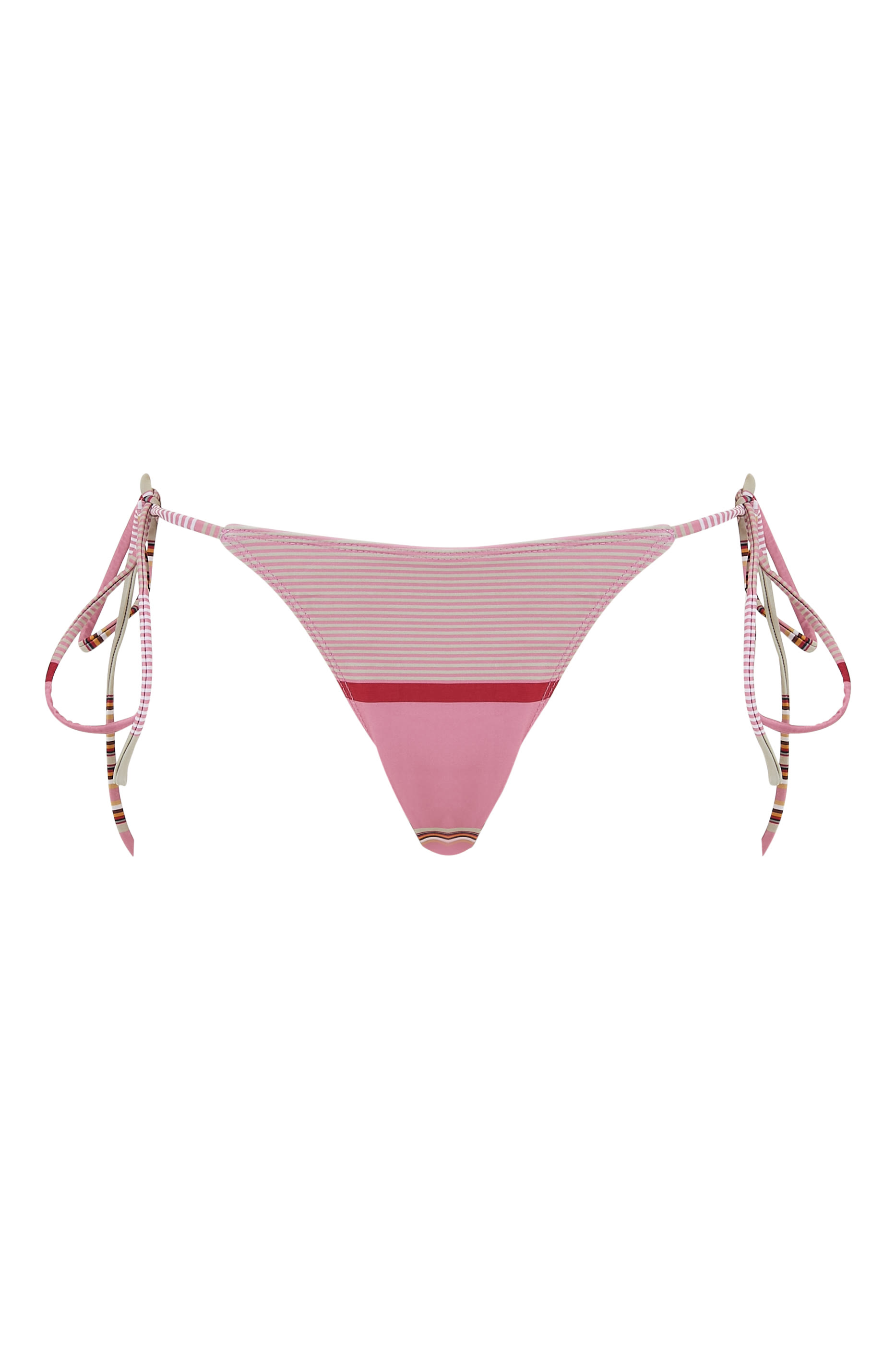 Zita Striped Tie-Side Bikini Bottom