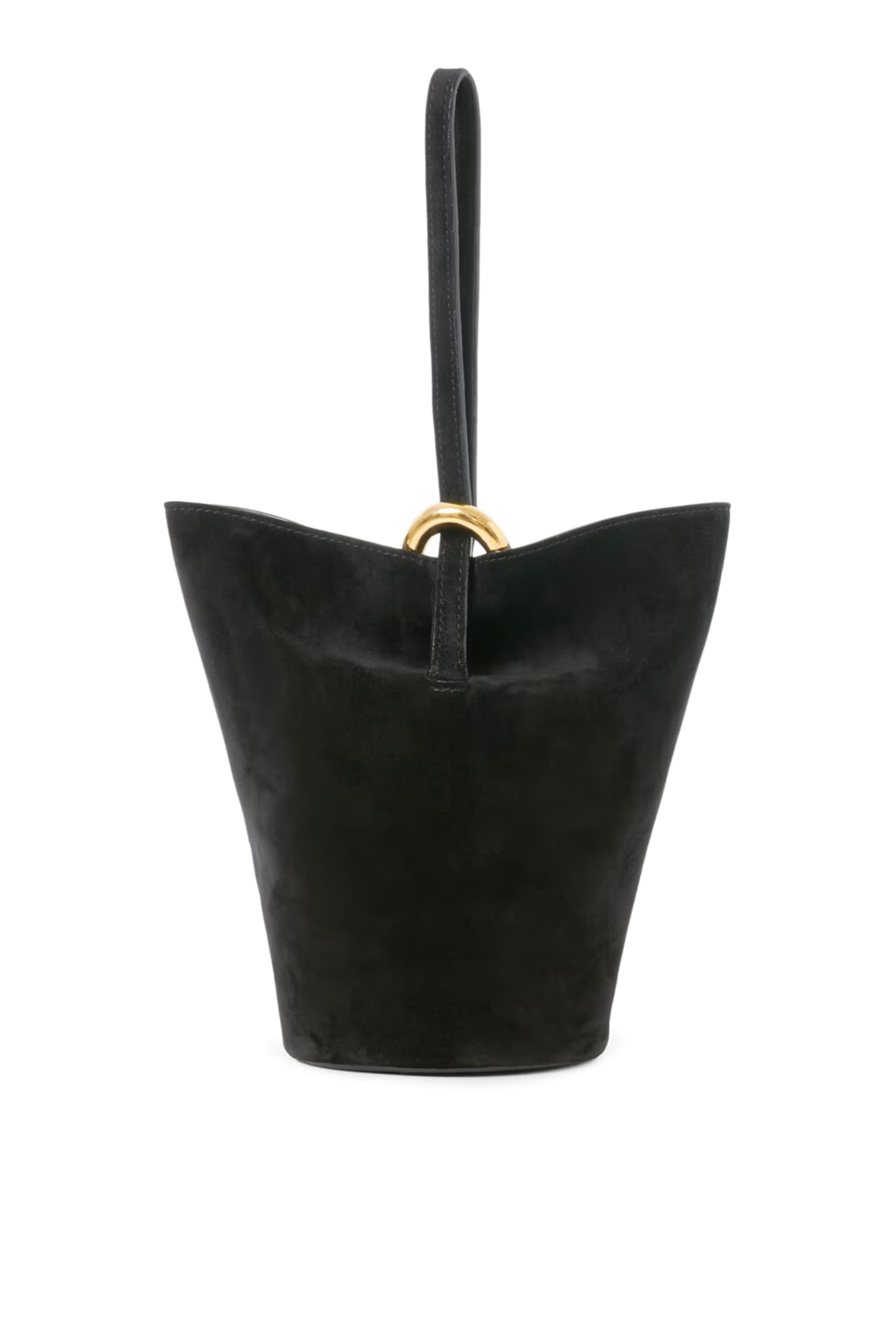 Small Eden Treasures Wristlet Bucket Bag in Suede Leather