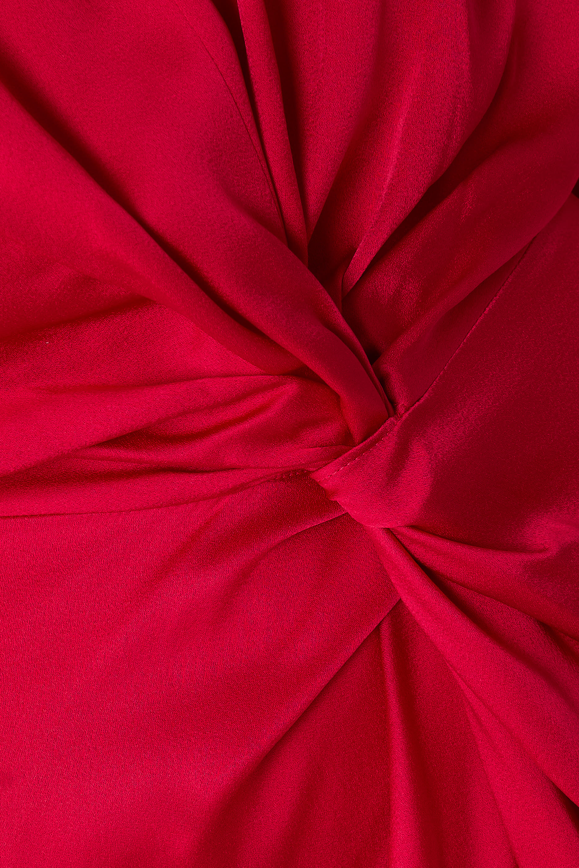  Satin Twist Midi Dress