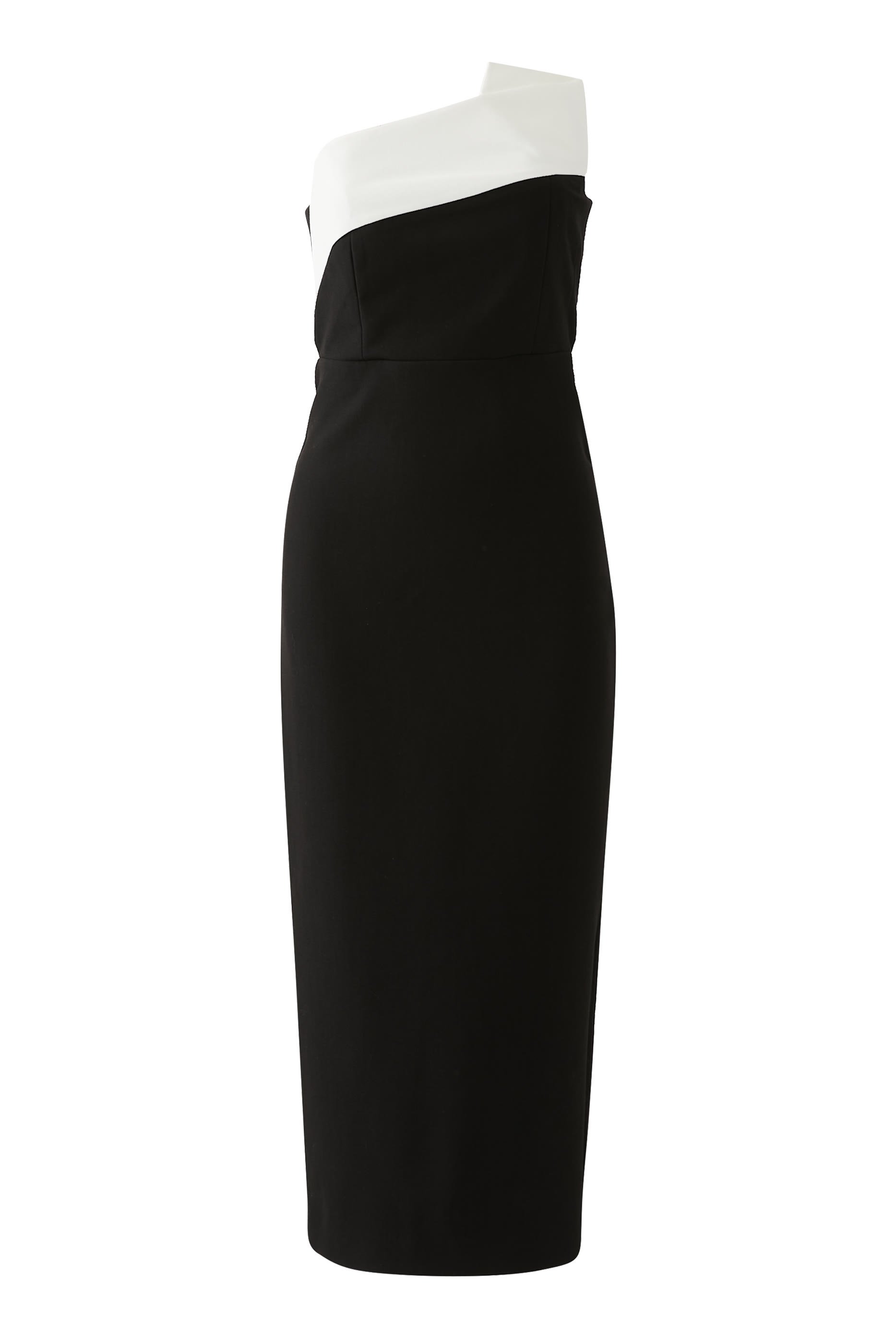 Strapless Crepe Midi Dress