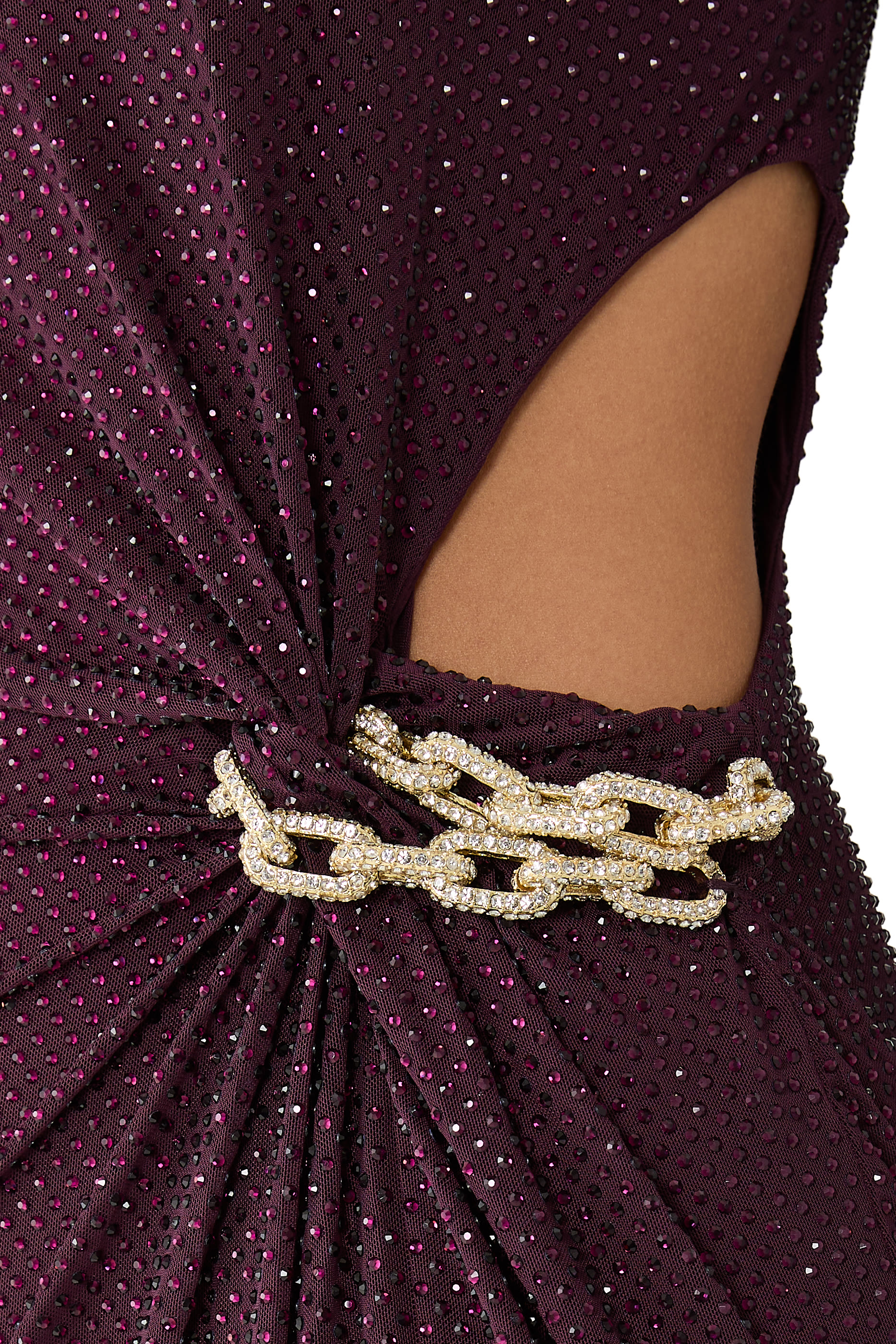 Rhinestone Embellished Maxi Dress