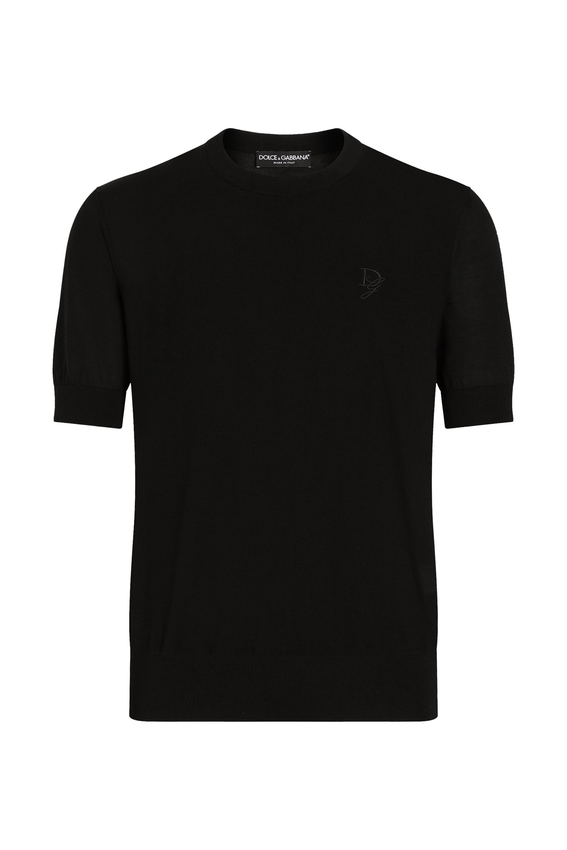 Silk Round Neck Sweater With DG Embroidery