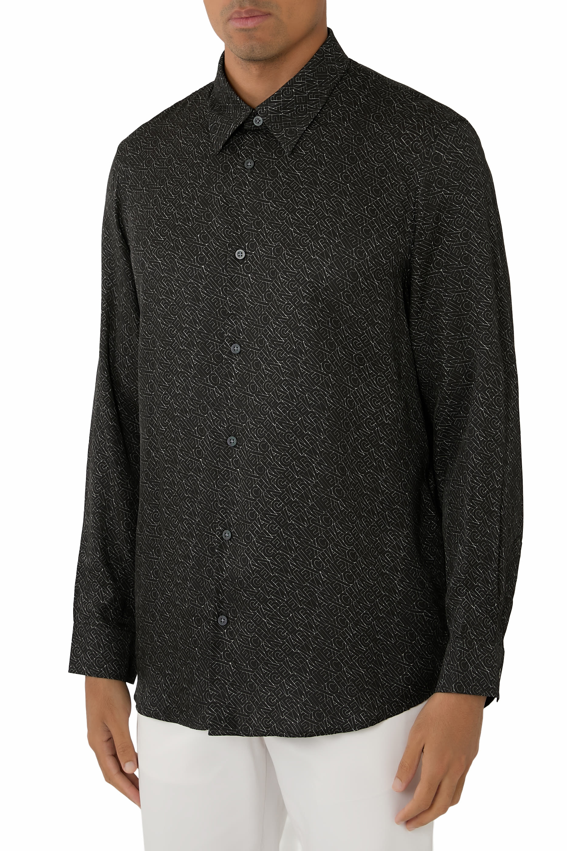 Logomania AX Logo All-Over Long Sleeves Shirt