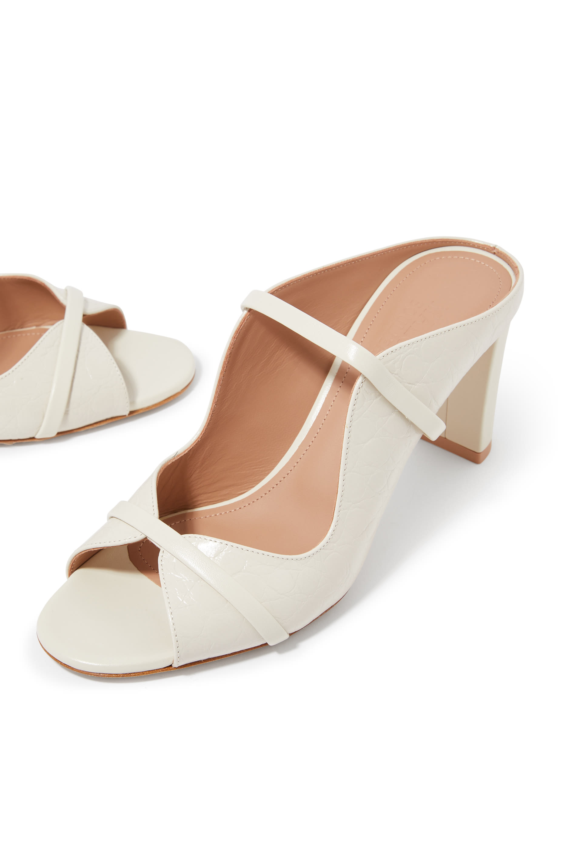 Norah 70 Embossed Leather Heeled Sandals