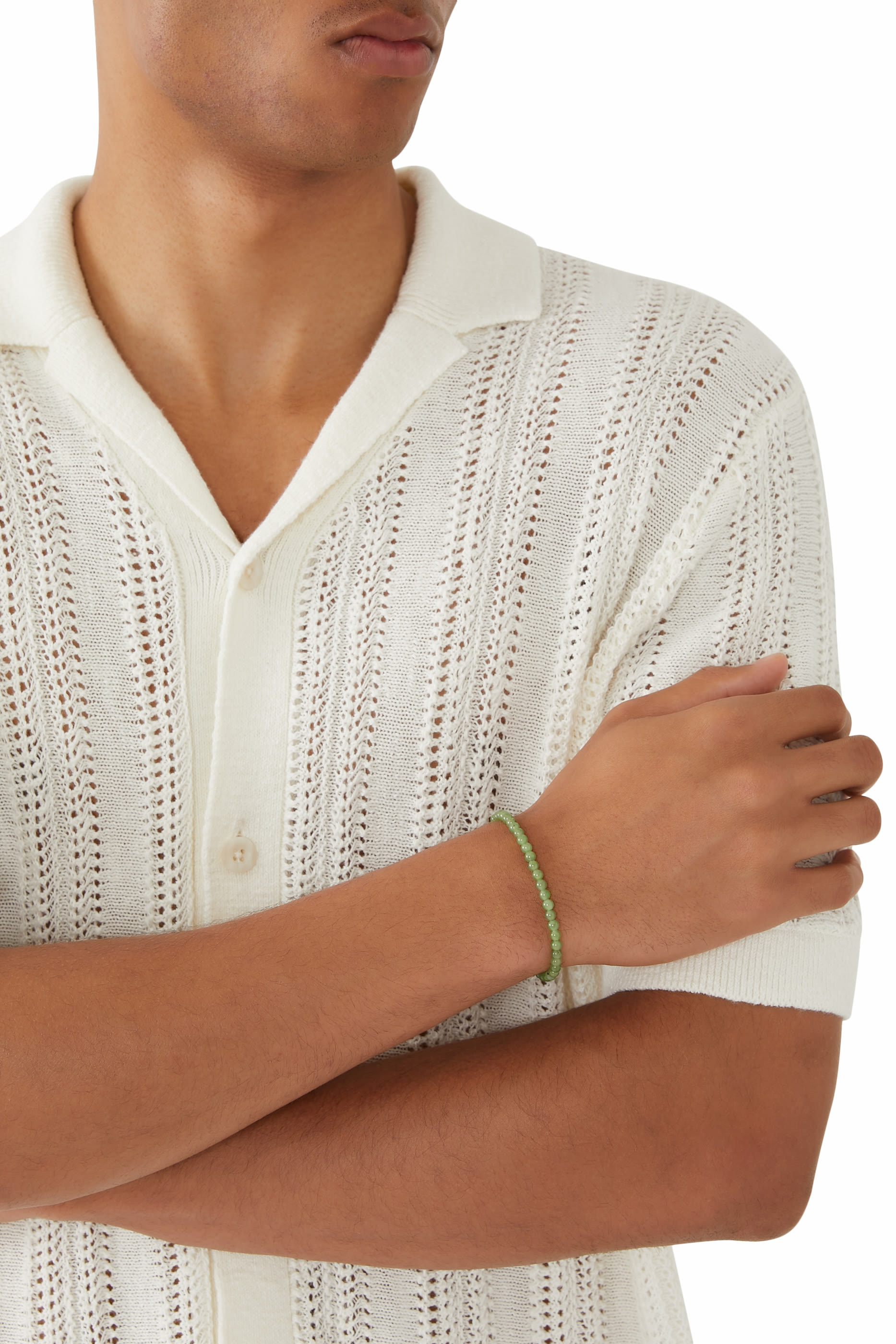 Spiritual Beads Bracelet, 18k Yellow Gold & Nephrite Jade